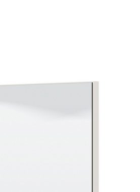 möbelando Wandspiegel Belgrad, Moderner Spiegel, Trägerplatte aus melaminbeschichteter Spanplatte in Weiß. Breite 79 cm, Höhe 95 cm, Tiefe 2 cm