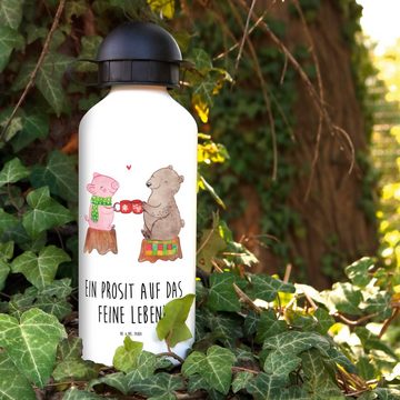 Mr. & Mrs. Panda Trinkflasche Glühschwein Sause - Weiß - Geschenk, Kinder Trinkflasche, Kindertrink, Fröhliche Motive