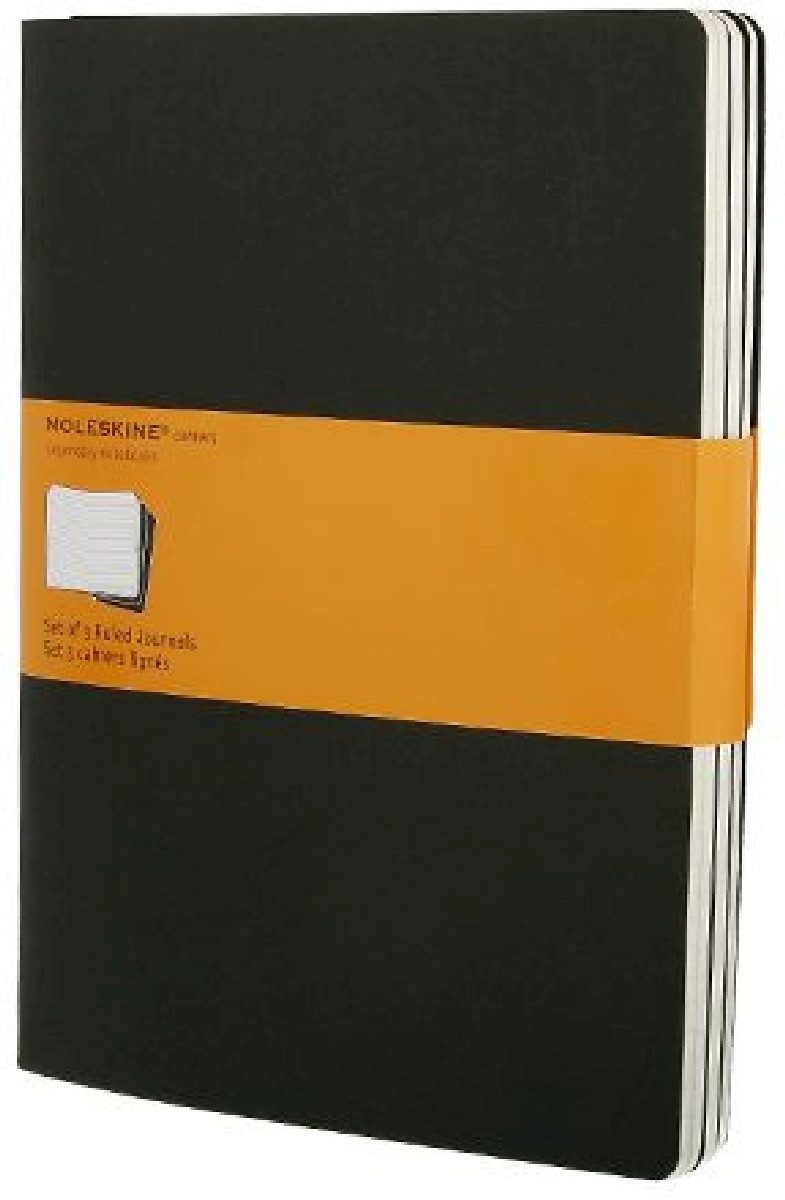 MOLESKINE Notizbuch Notizheft Cahier XL 19x25cm VE=3 Stück liniert schwarz