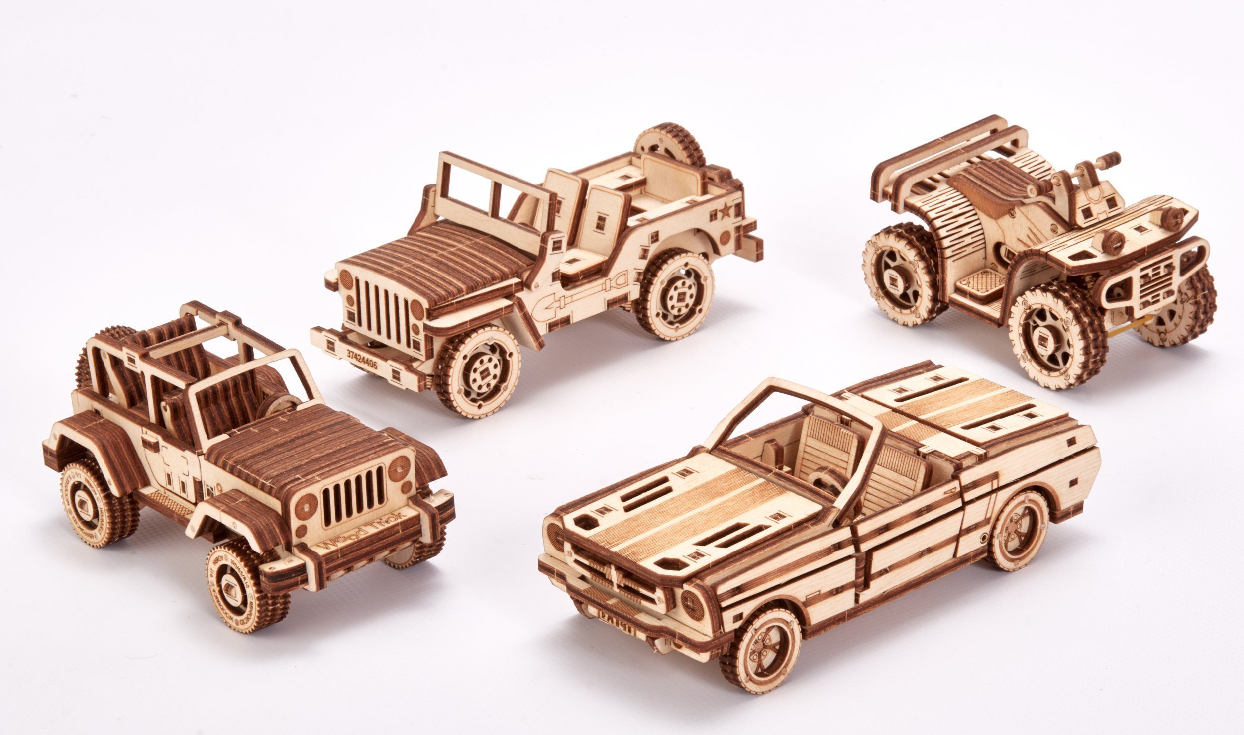 Selva Technik 3D-Puzzle WOOD TRICK Auto-Set, 338 Bauteile, Puzzleteile