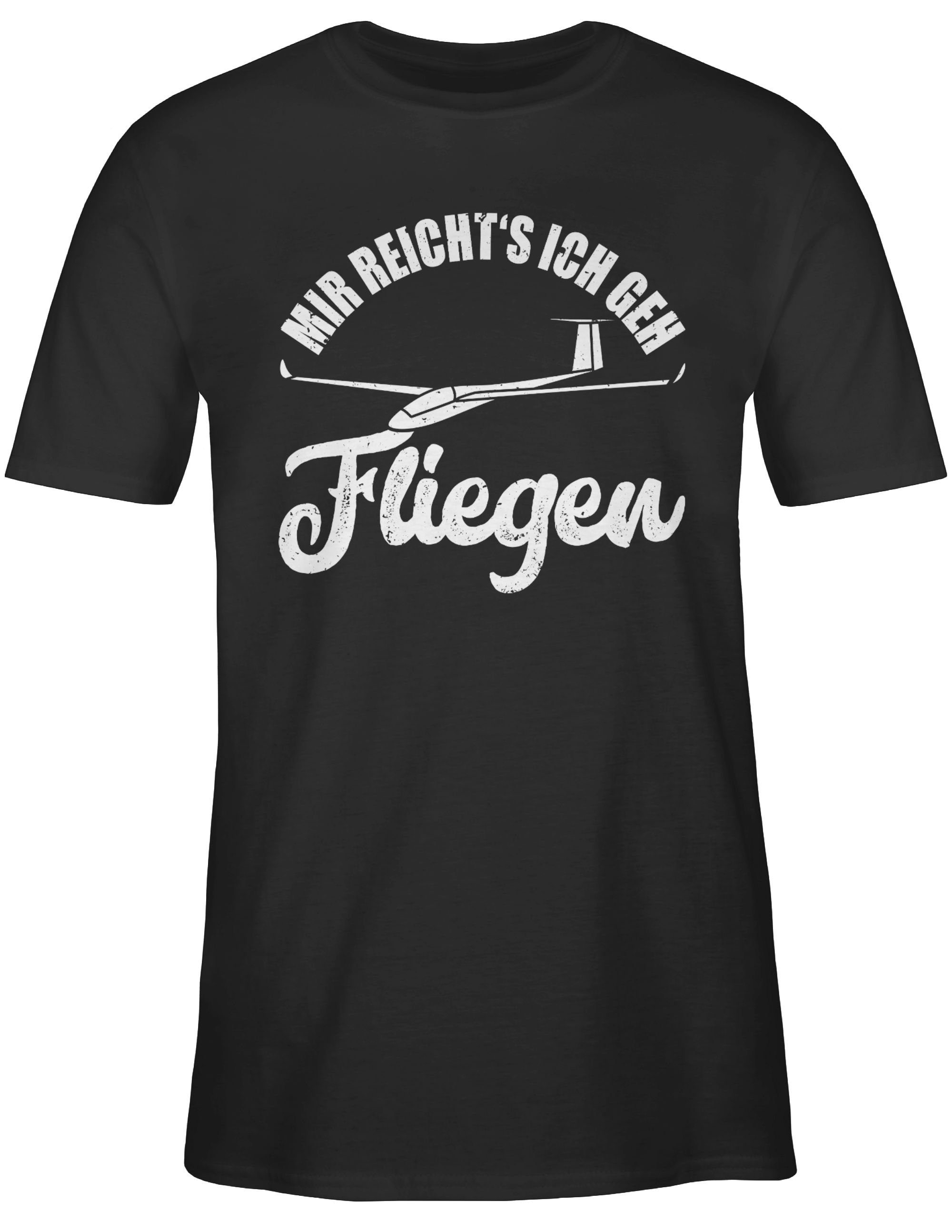 und Schwarz 02 ich fliegen Beruf Shirtracer Segelflieger T-Shirt Sege geh Geschenk Mir reicht's - Geschenke Job Segelfliegen