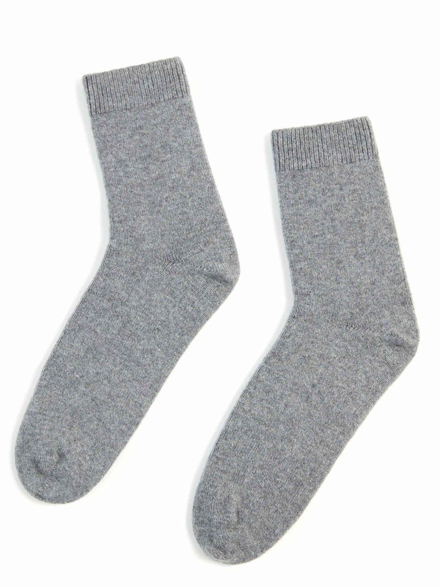 Socken Unisex Kaschmir Rippenstrick-Bettsocken