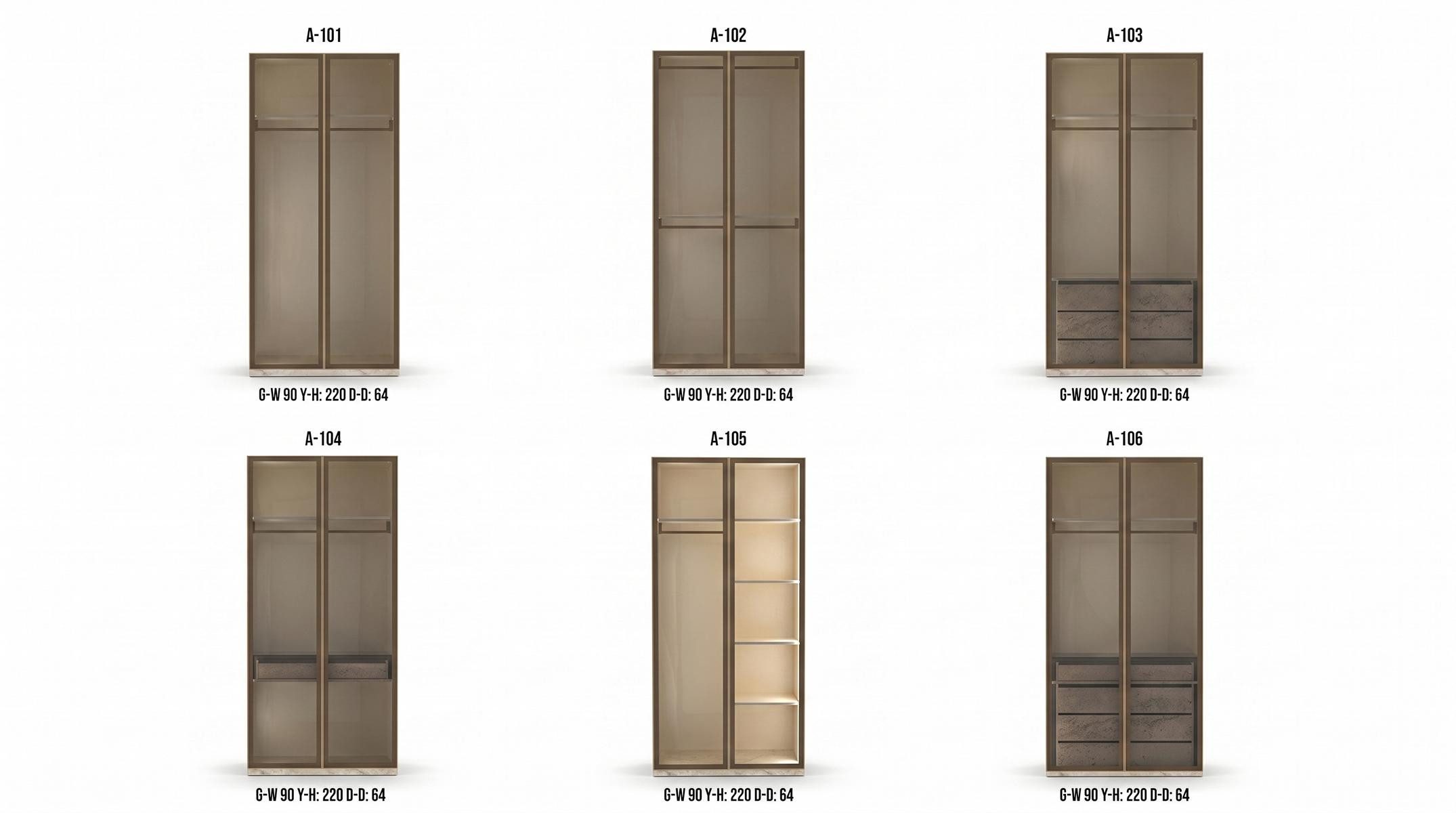 JVmoebel Kleiderschrank Kleiderschrank Set Modulares Beige Modern Luxuriös Stilvoll Made in Europa