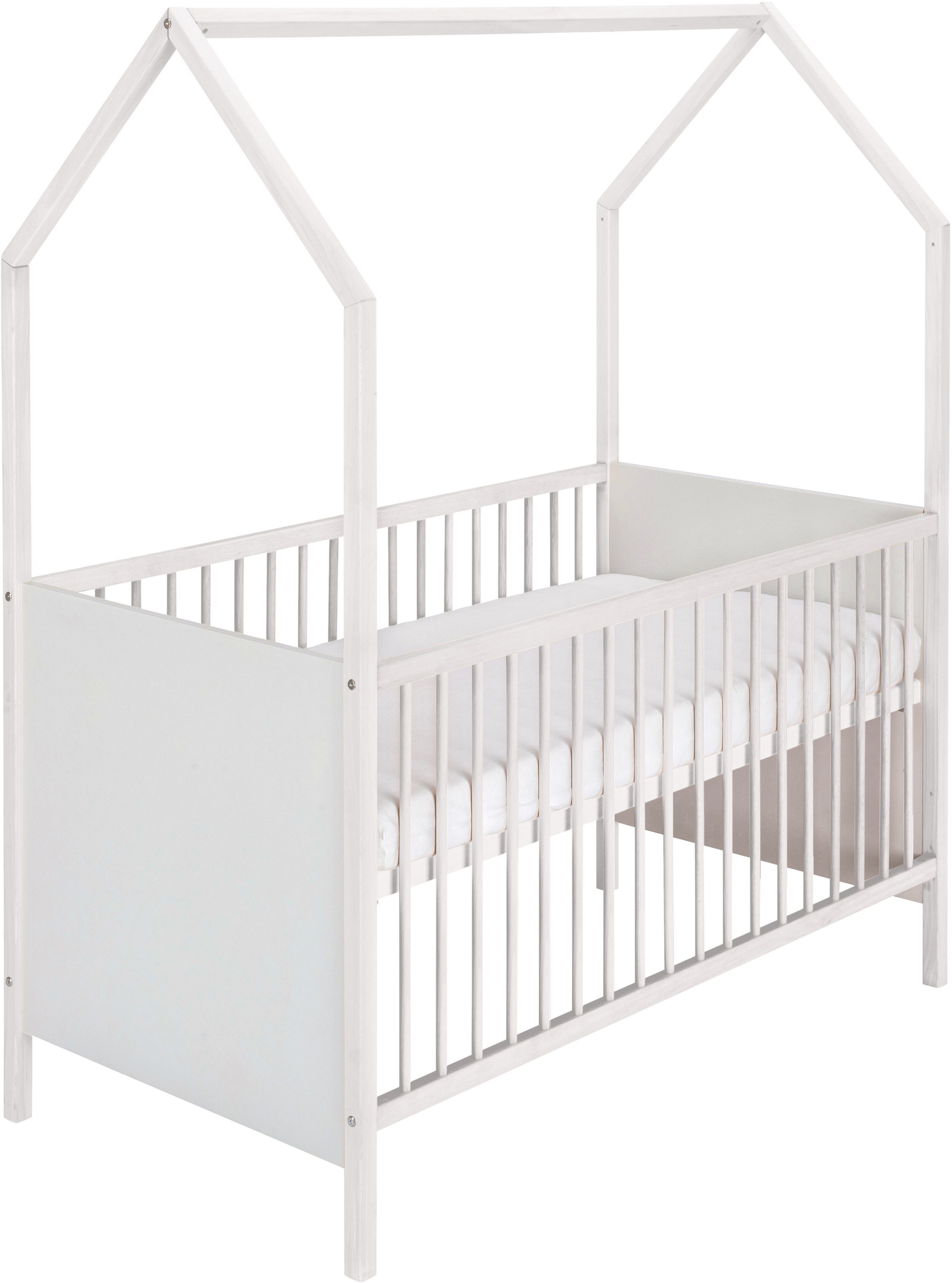 Made in Sienna Hausbett Schardt White, Babybett Germany