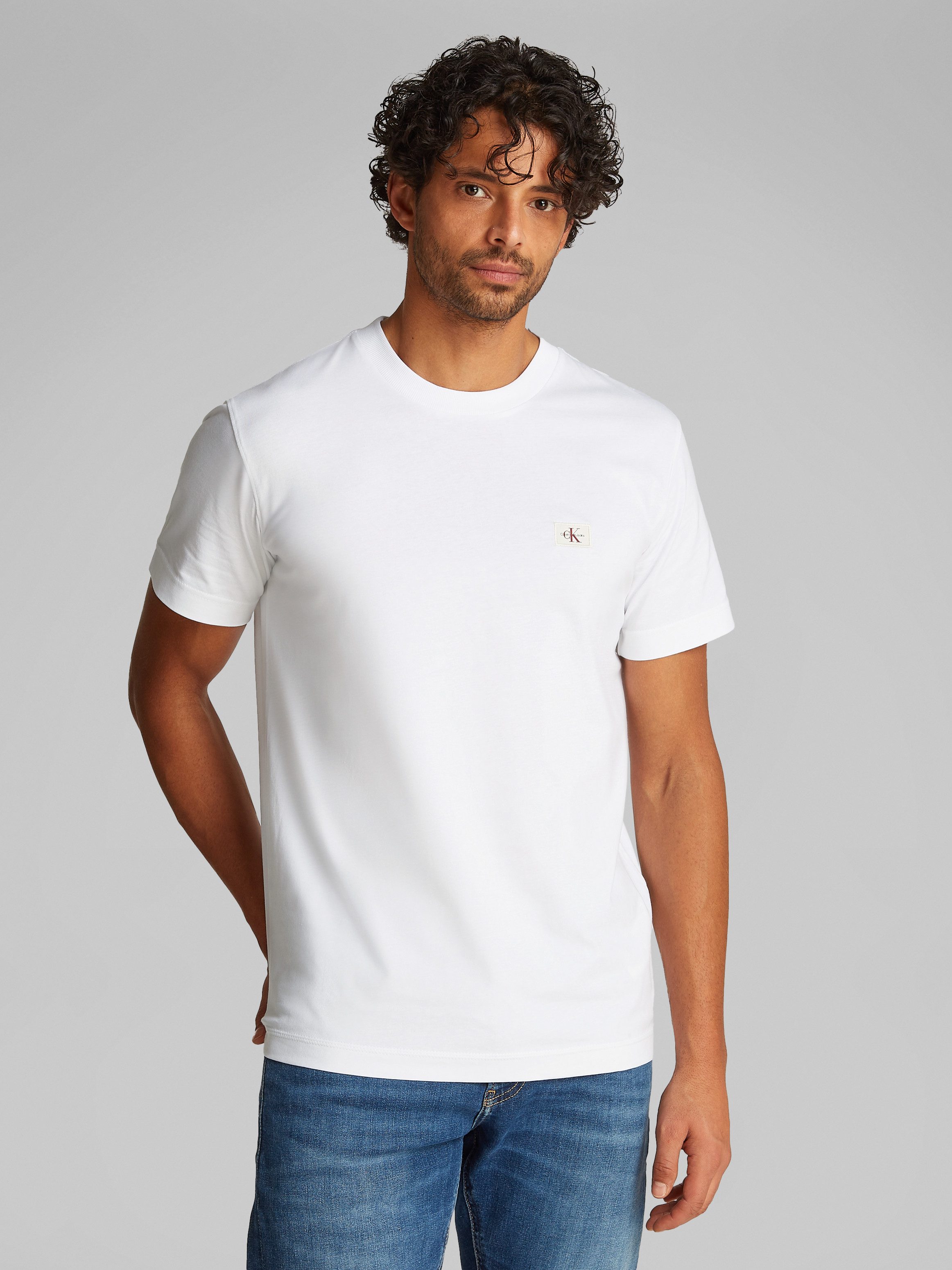Calvin Klein Jeans Rundhalsshirt WOVEN LABEL günstig online kaufen