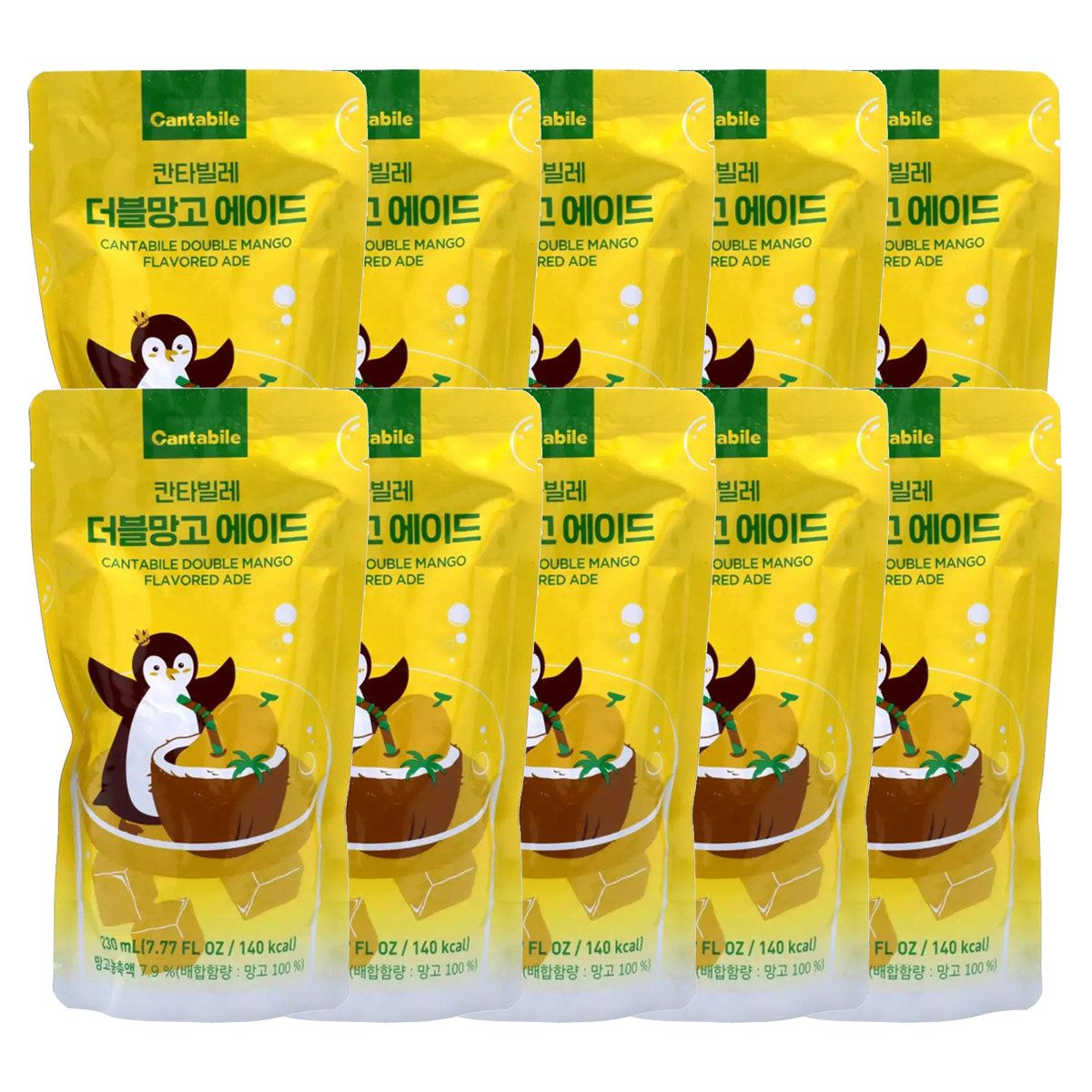 Cantabile Kaffee, Cantabile Double Mango Flavored Ade mit Mangopüree 230ml 10er Pack