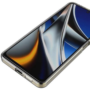 CoolGadget Handyhülle Transparent Ultra Slim Case für Xiaomi Poco X4 Pro 5G 6,67 Zoll, Silikon Hülle Dünne Schutzhülle für Poco X4 Pro 5G Hülle