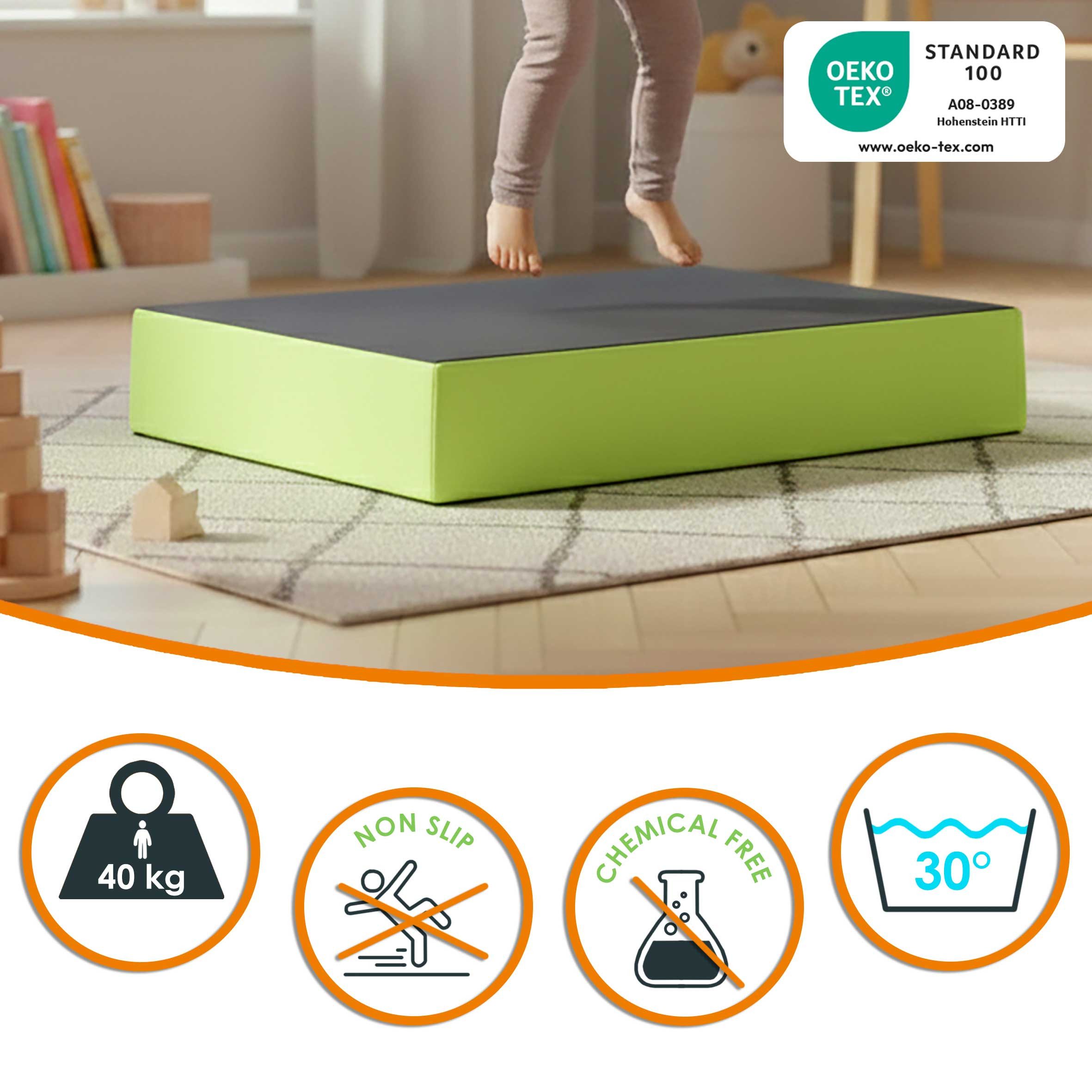 Spetebo Weichbodenmatte Jump Hüpfpolster 99 x 75 x 18 cm (Packung, 1-St., 1 tlg), Hüpfmatratze für Kinder ab 3 Jahre bis 40 kg – Bild 3 von 5
