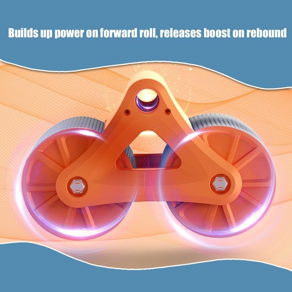 RAIKOU Bauchtrainer Bauchroller, Kniematte und Fitnessband Bauchtrainer Unterarmtrainer, Rückentrainer Fitnesstraining