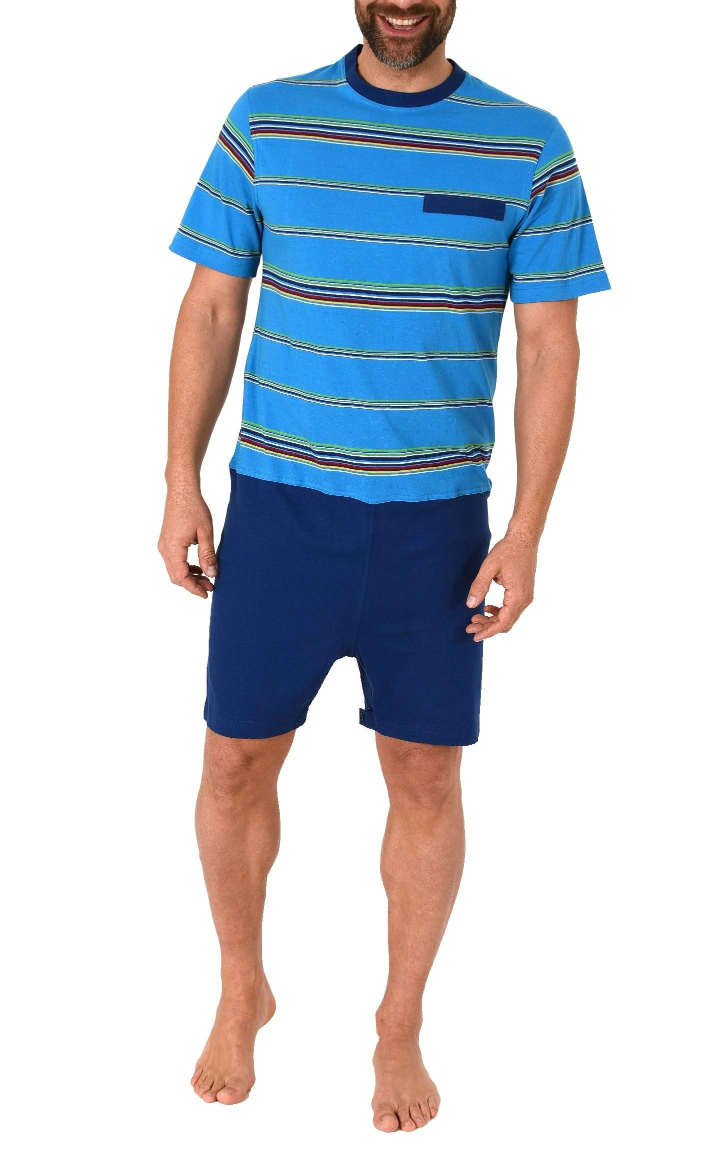 Normann Care Pyjama Herren Pflegeoverall kurzarm mit Reissverschluss am Rüc günstig online kaufen