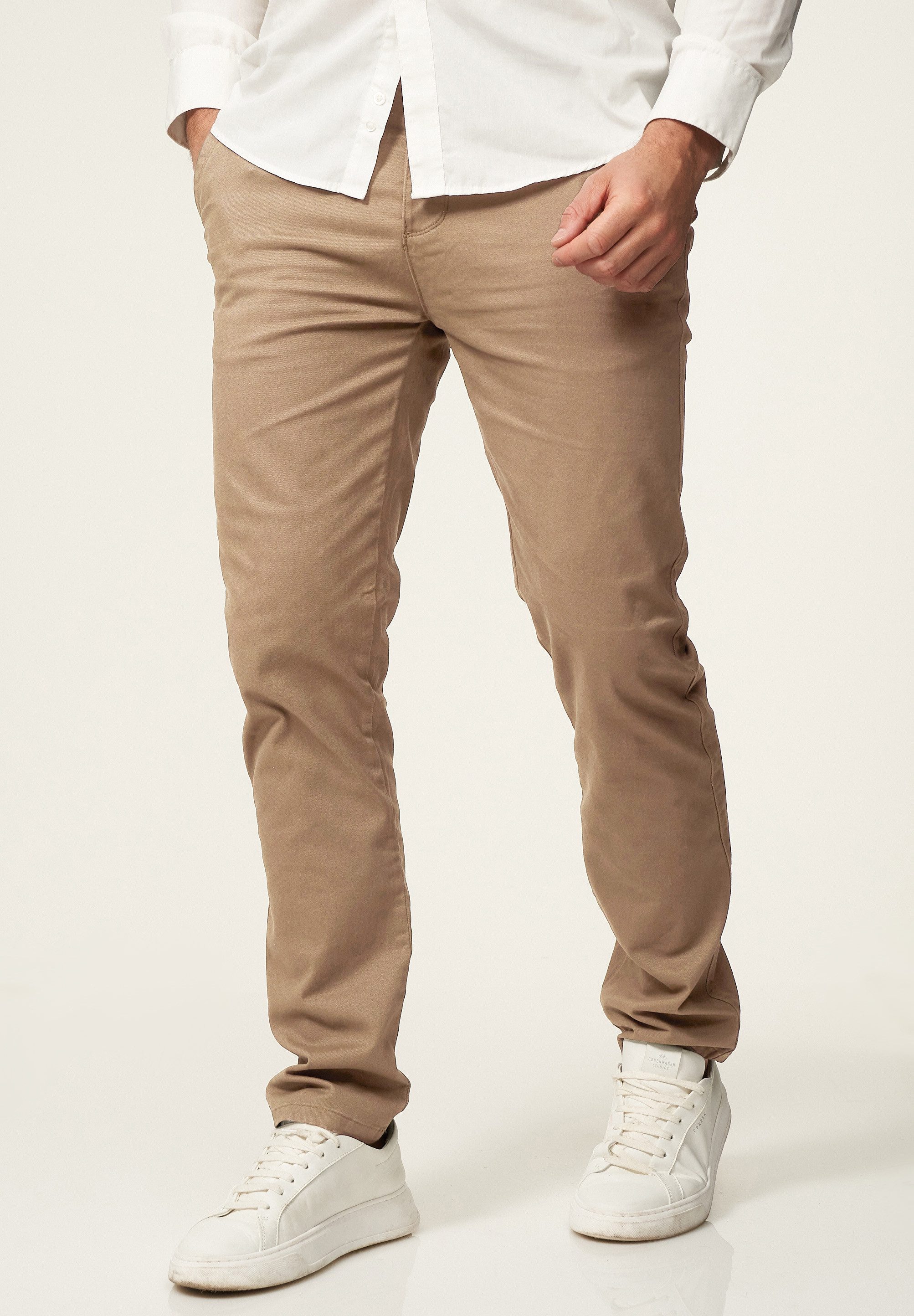 DAILY COTTON Chinohose DCPROVO Herren Chino Hose Elastische Jeans Stoffhose Slim-Fit Casual Business