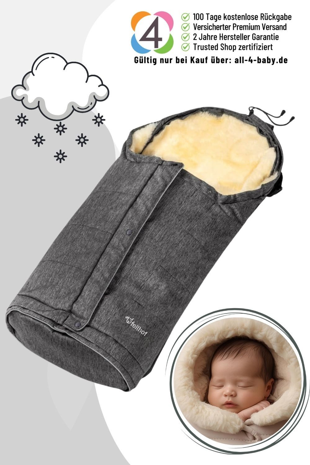 Fellhof Fußsack Lammfell Fußsack Hochsölden