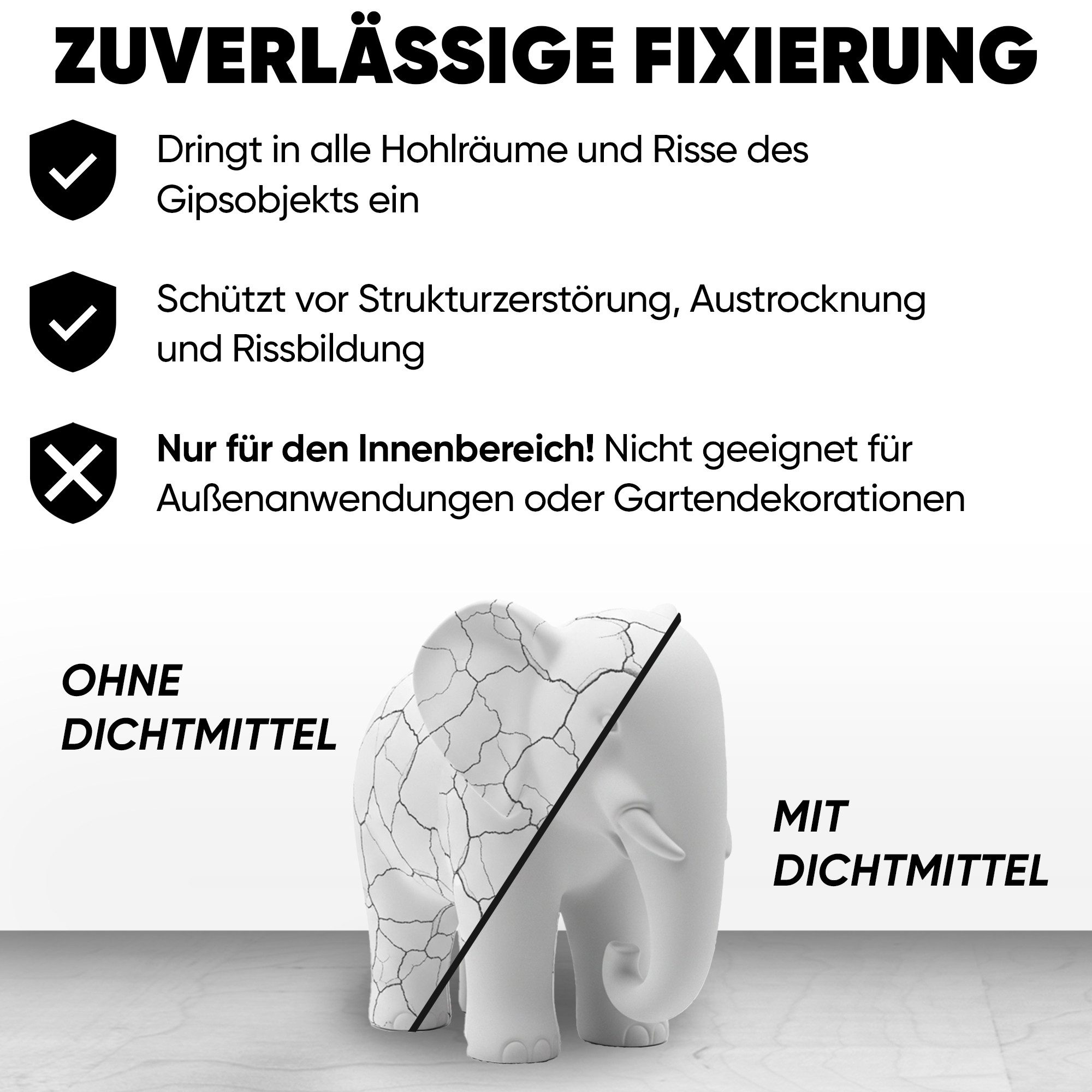 7 Artists Klarlack 7 Artists Gipsdicht - Gips Versiegelung Transparent für Gipsfiguren, 125 ml, 250 ml