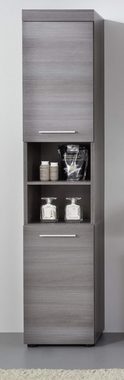 trendteam Hochschrank Runner (Badschrank in Sardegna Rauchsilber, 30 x 190 cm) mit viel Stauraum