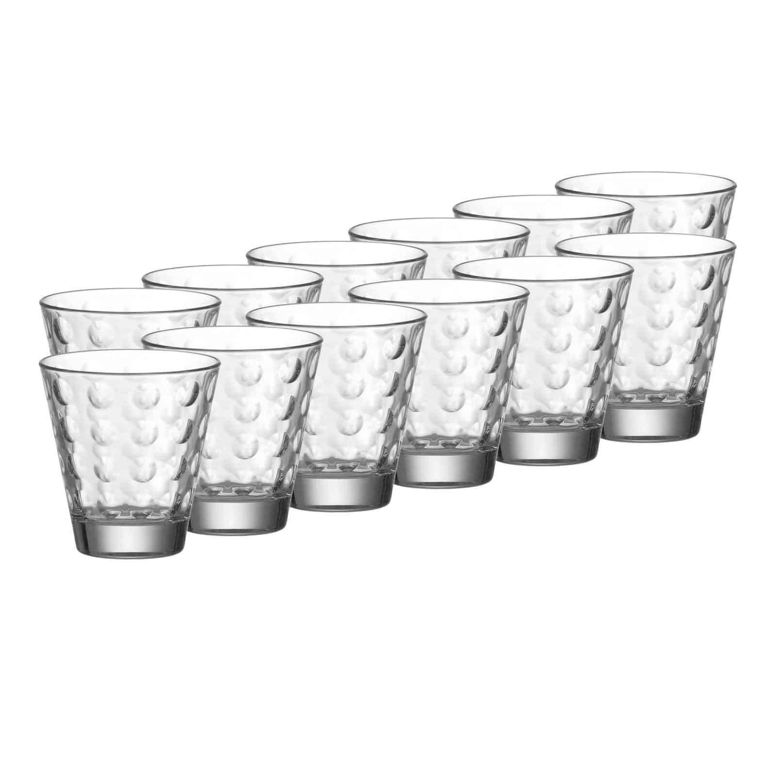 LEONARDO Glas Optic Trinkgläser 215 ml 12er Set, 12-tlg., Glas