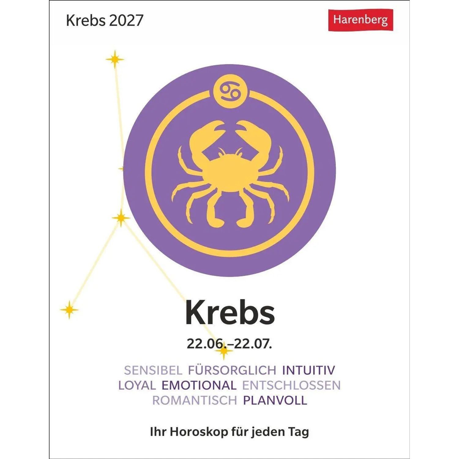 Harenberg Kalender Verlag Abreißkalender Krebs Sternzeichenkalender 2027 - Tagesabreißkalender - Ihr...