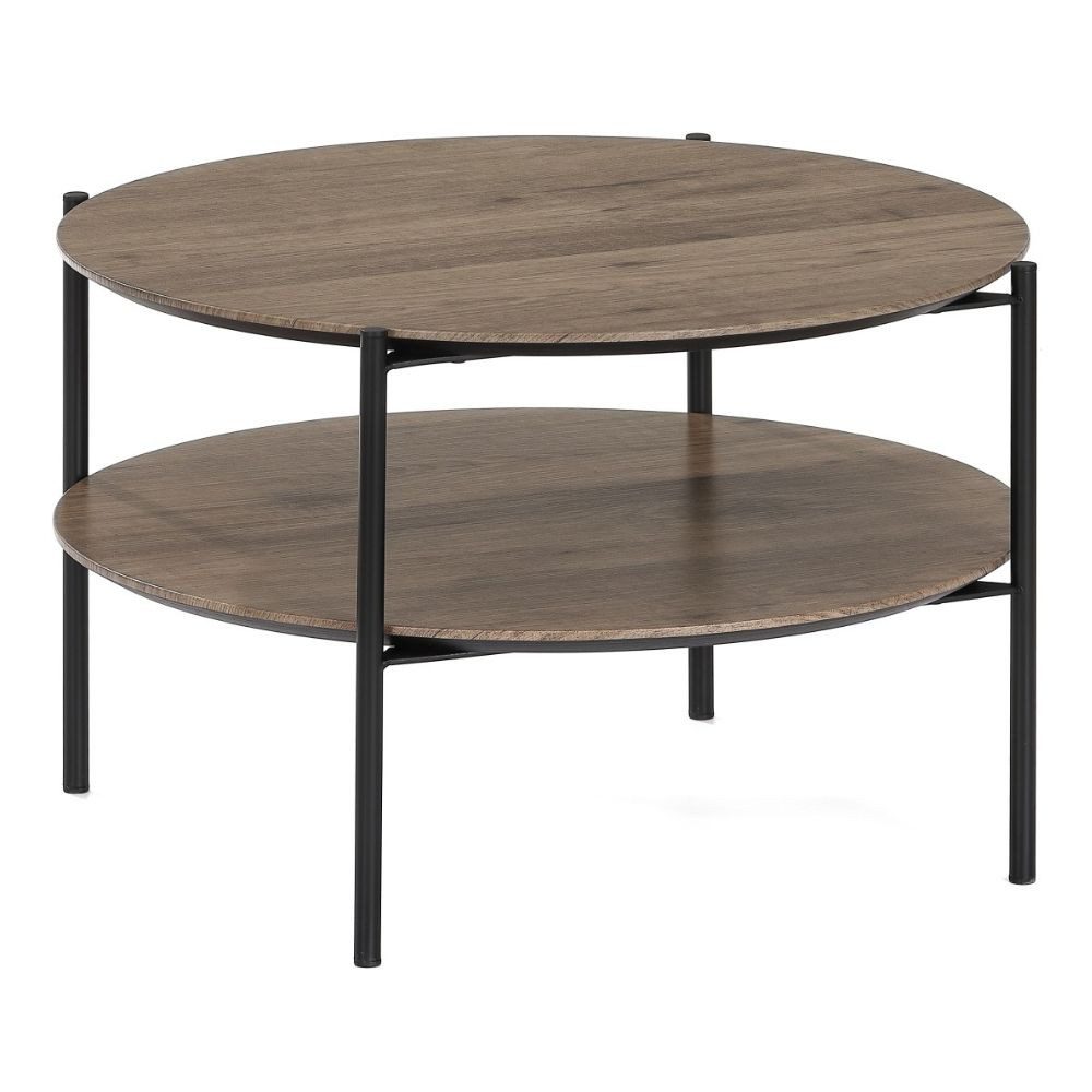 LebensWohnArt Couchtisch Moderner Couchtisch PINA 63x38cm taupe Ablage Pinien-Optik