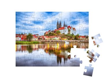 puzzleYOU Puzzle Albrechtsburg und der Dom an der Elbe, Meißen, 48 Puzzleteile, puzzleYOU-Kollektionen Elbe