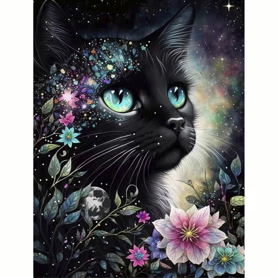 Venicce Love Kreativset Diamond Painting Bilder, 5D Diamant Painting Malerei Set – Katze