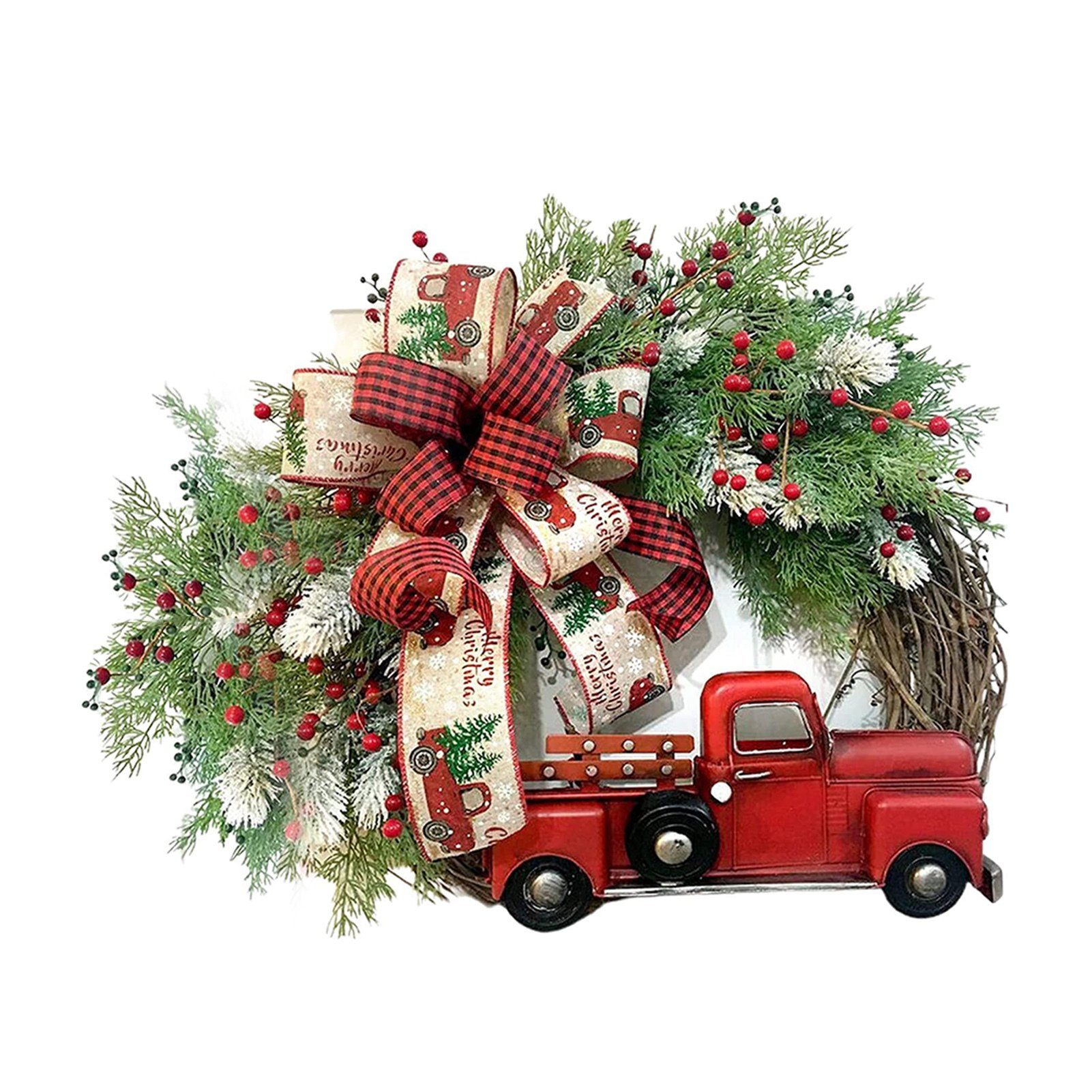 Blusmart Christbaumschmuck Rote LKW-Weihnachtsgirlande Zum Aufhängen, Modische, Einfache