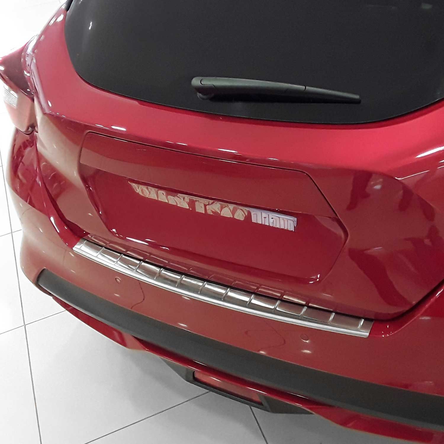 OMAC Ladekantenschutz für Nissan Micra 2017-2025 Edelstahl Silber, Zubehör für Nissan Micra 2017-2025, Langlebig,Einfache Reinigung,Einfache Installation,Rostbeständig