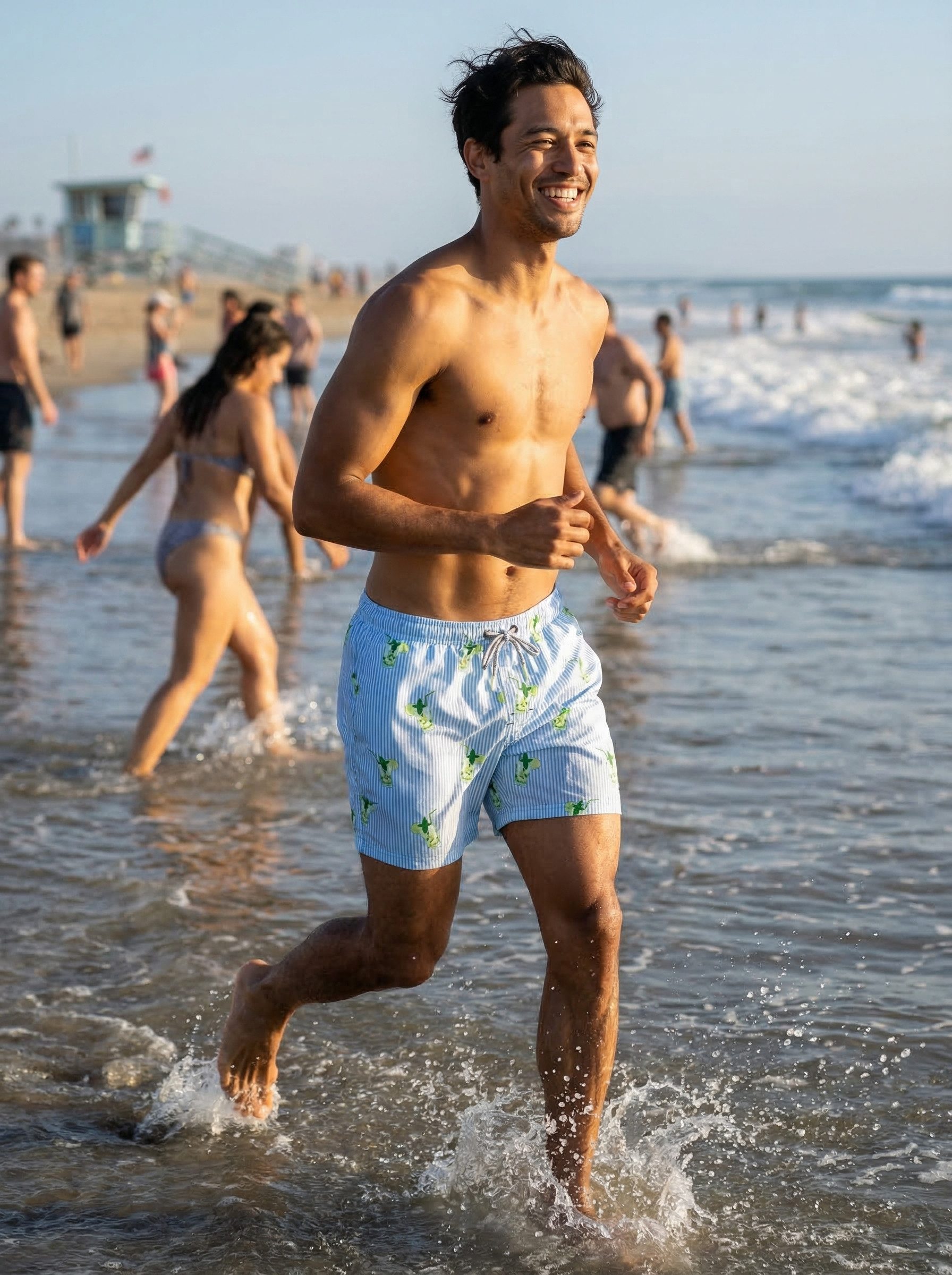 HAPPY SHORTS Badehose HAPPY SHORTS Herren Badeshorts Strandshort Mojito S - XXL