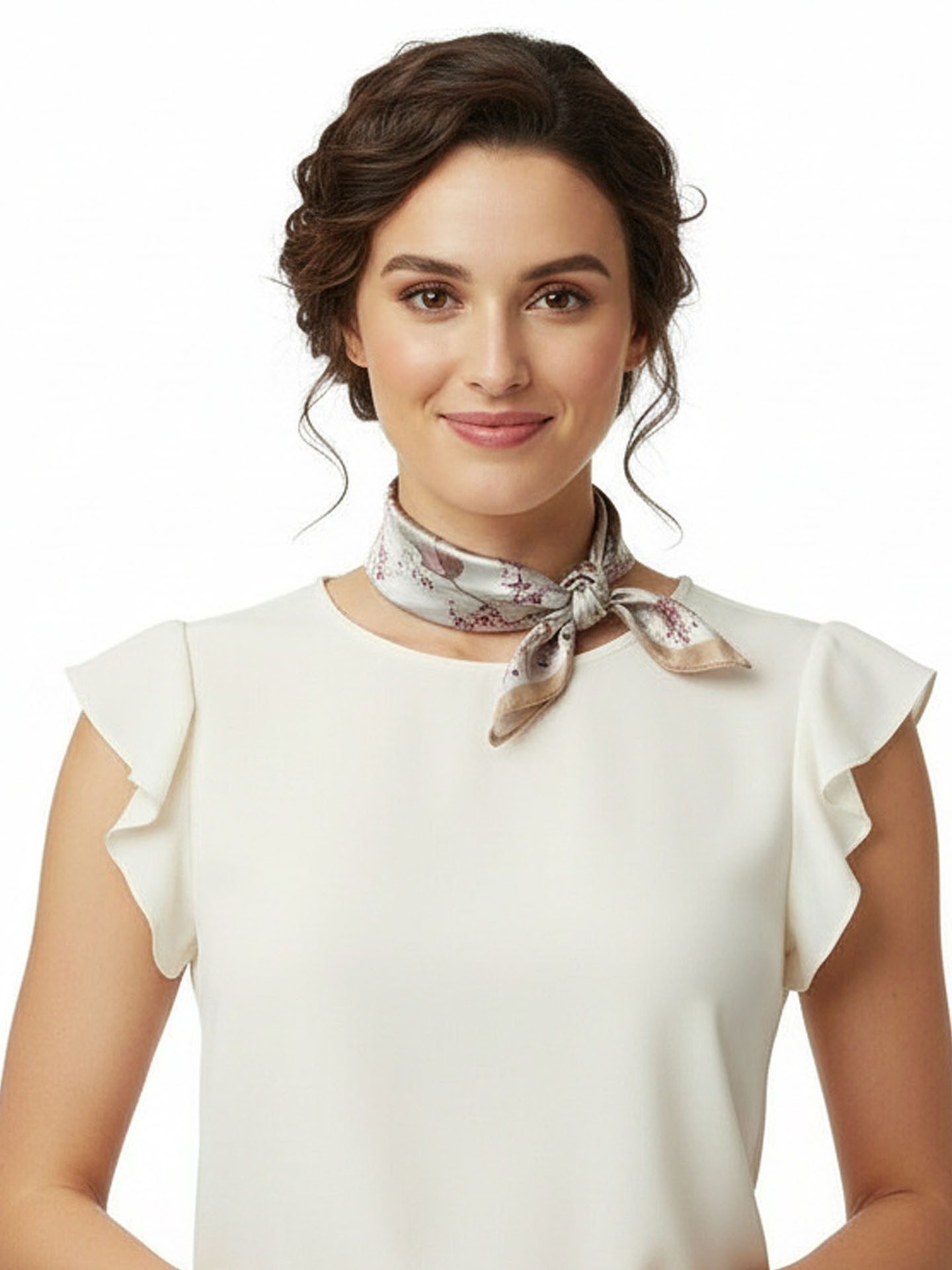 Moschen-Bayern Halstuch Halstuch Damen Nickituch Seidentuch Seidenhalstuch Beige Bunt