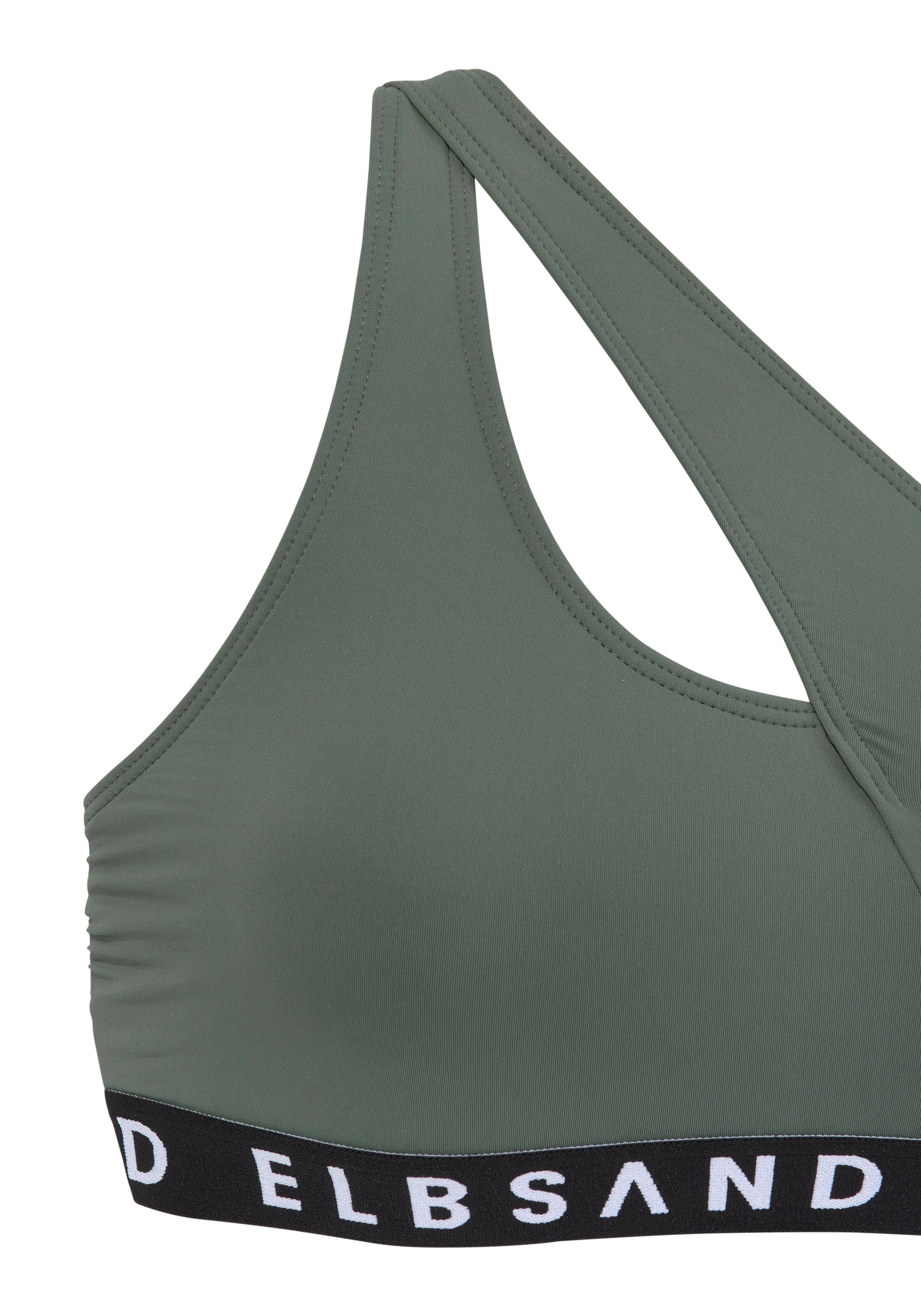 Elbsand Bustier-Bikini mit Markenschriftzügen in Kontrastfarbe