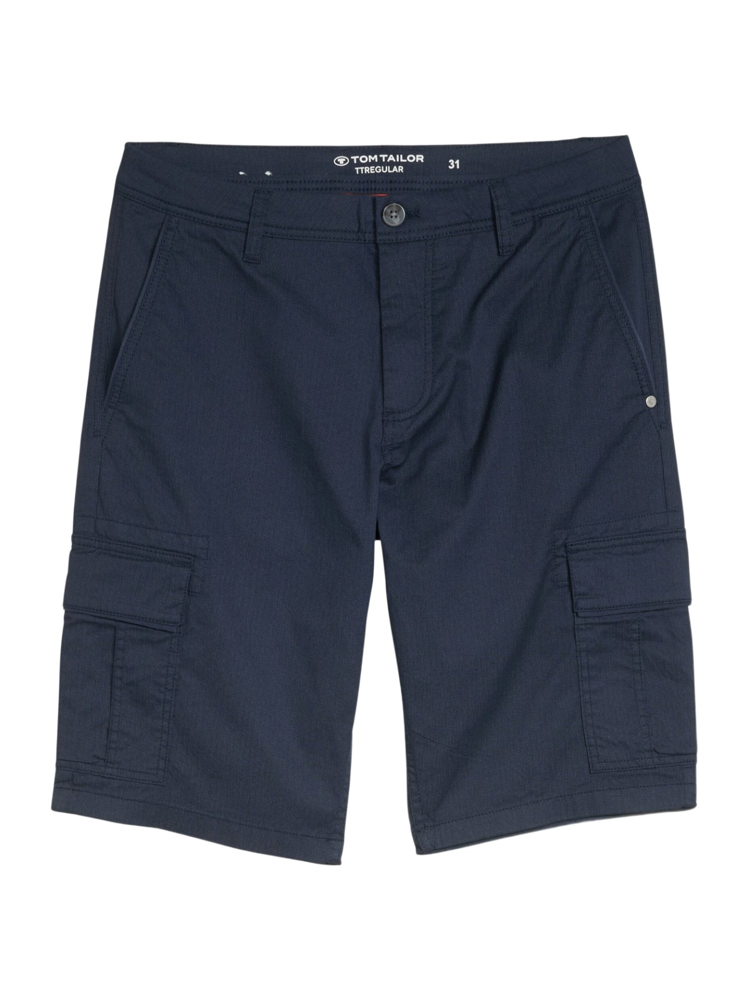 TOM TAILOR Bermudas O blau, Freizeit, Baumwolle, Unifarben, Regular Fit, Mittel