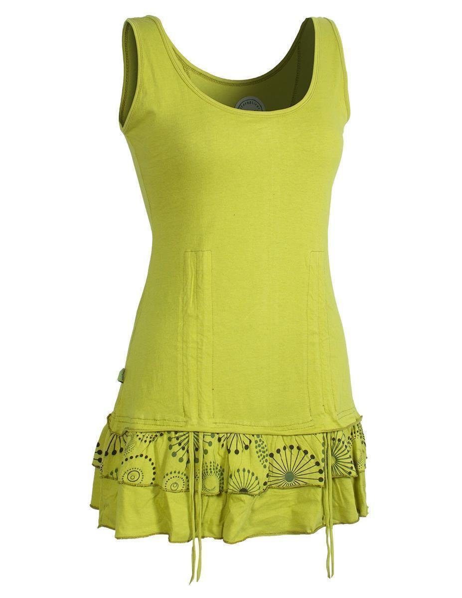 Vishes Tunikakleid Lagen-Look Jersey-Tunika Shirt zum Raffen Hippie, Boho, Goa Style