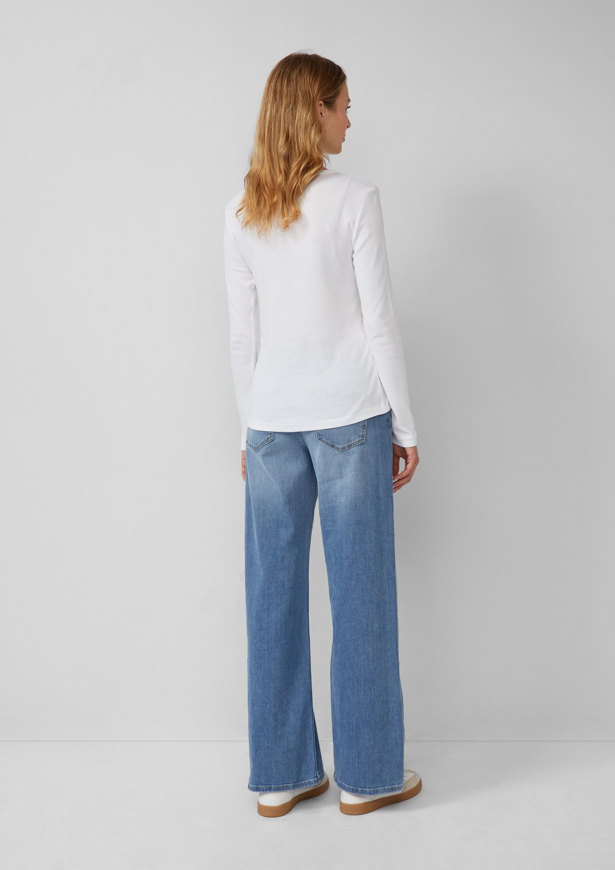 s.Oliver Langarmshirt T-Shirt Longsleeve im Slim Fit