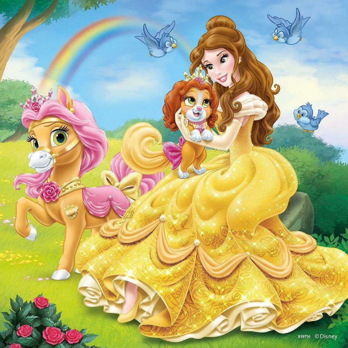 Pets: Puzzleteile und Ravensburger 49 Puzzle Cinderella Palace 3 49..., x Rapunzel. Puzzle Disney Belle,