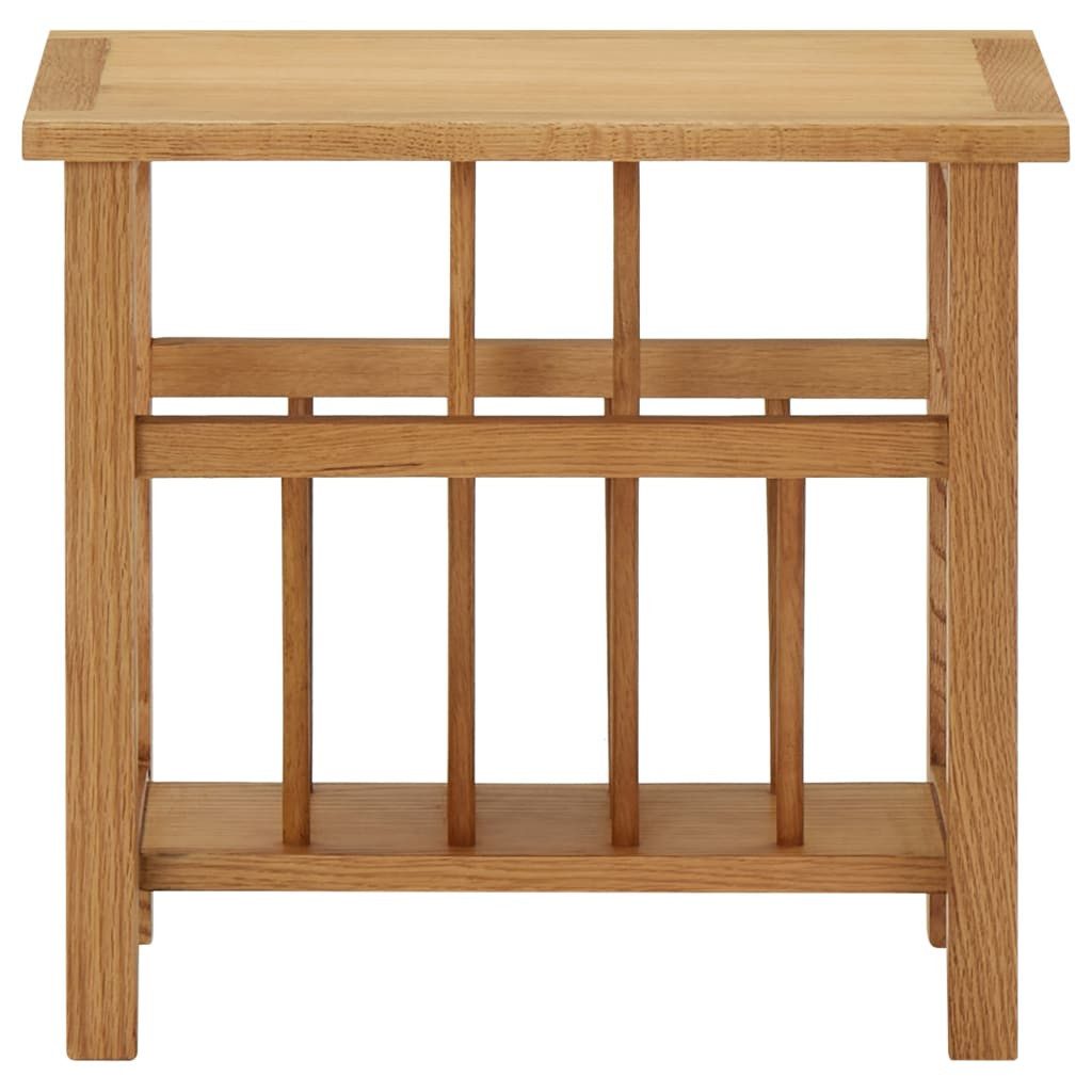 vidaXL Beistelltisch Zeitungstisch 45x27x42 cm Eiche Massivholz (1-St)