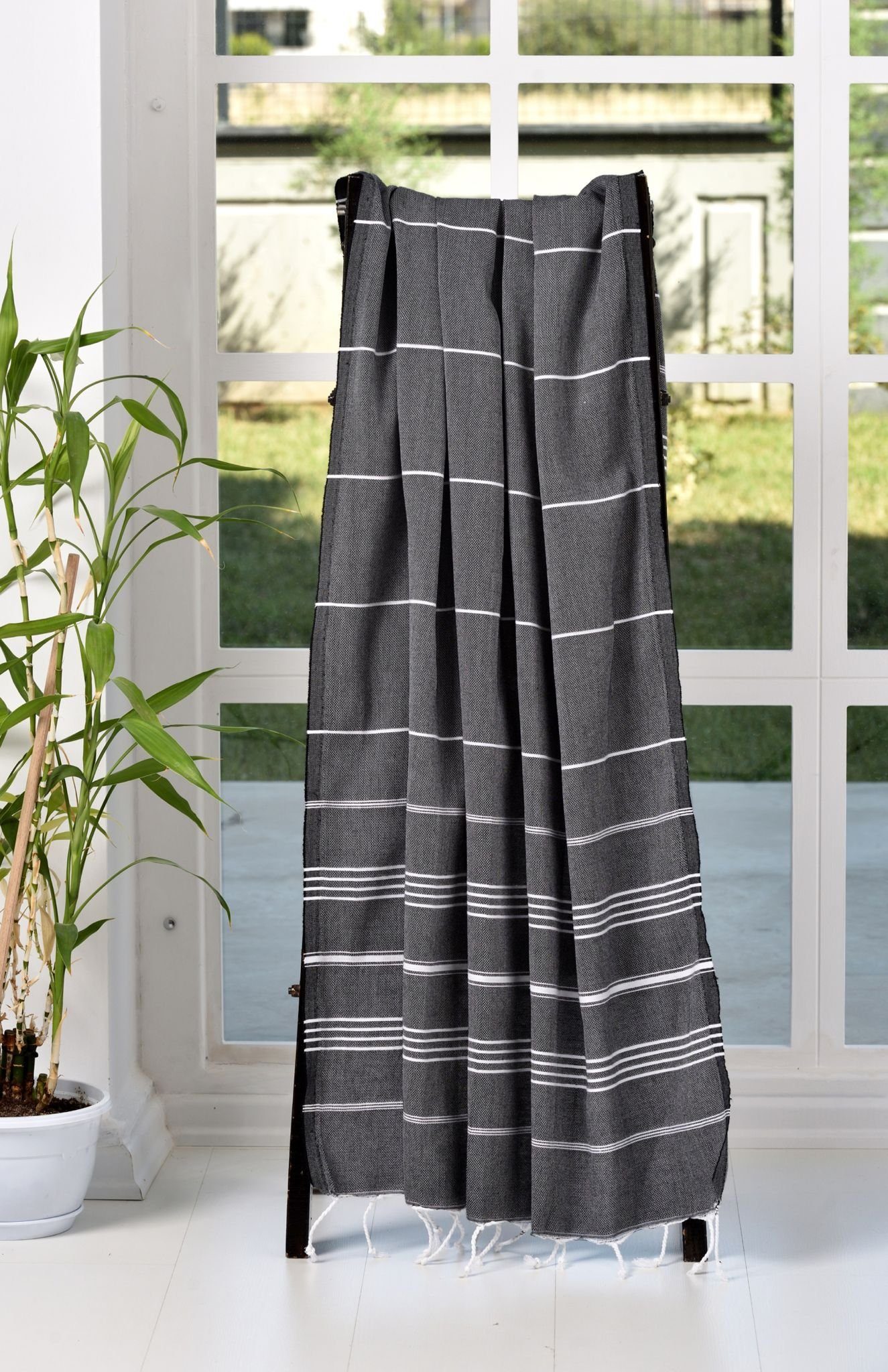 YENGAS Hamamtuch, Saunatuch, Strandtuch, Peshtemal, 95x175cm, (1-St), platzsparend & leicht & schnelltrocknend, 100% Baumwolle