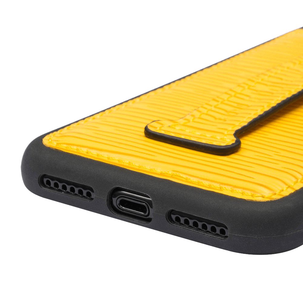 GOLDBLACK Handyhülle GOLDBLACK iPHONE 11 PRO LEDERHÜLLE MIT FINGERSCHLAUFE UNICO-Prägung