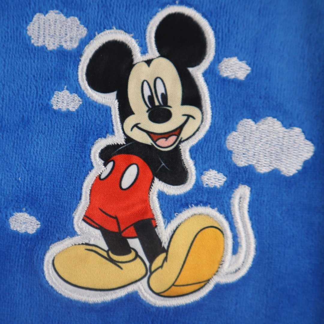 Disney Blau Mickey Kleinkind 92 Einteiler Baby Maus Disney Velour bis 62 Langarmwickelbody Strampler Gr.