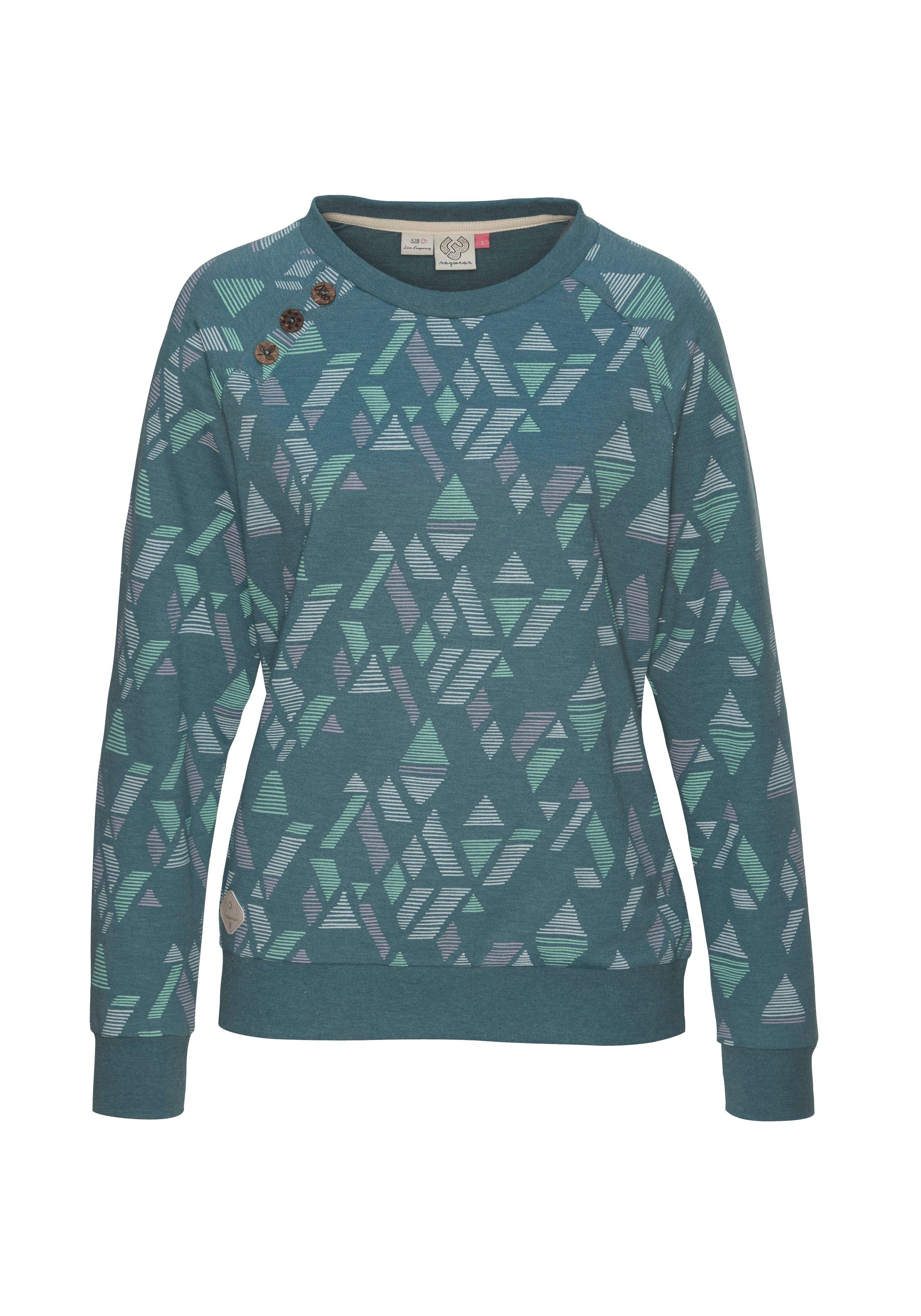 AQUA Sweater Print PRINT Ragwear DARRIA mit Allover
