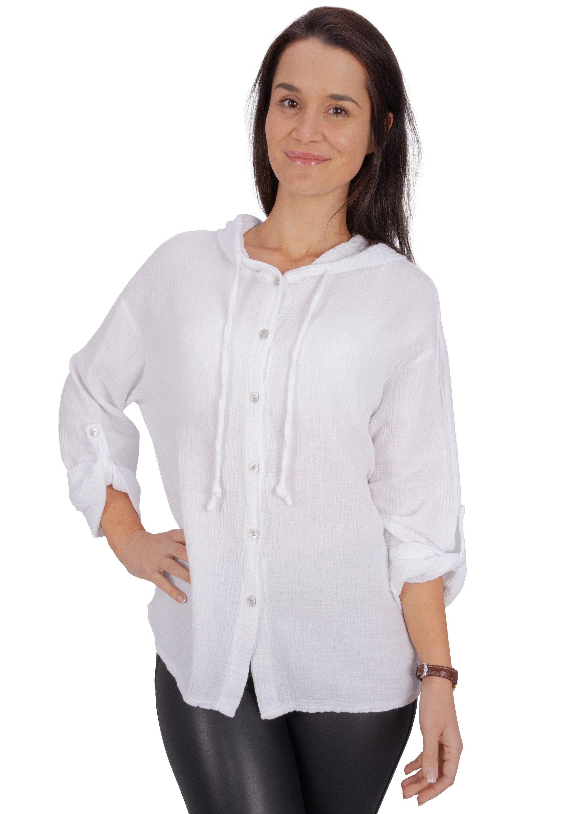 Seasons of April Hemdbluse Musselin Camila Oversized 100% Baumwolle Musseli günstig online kaufen