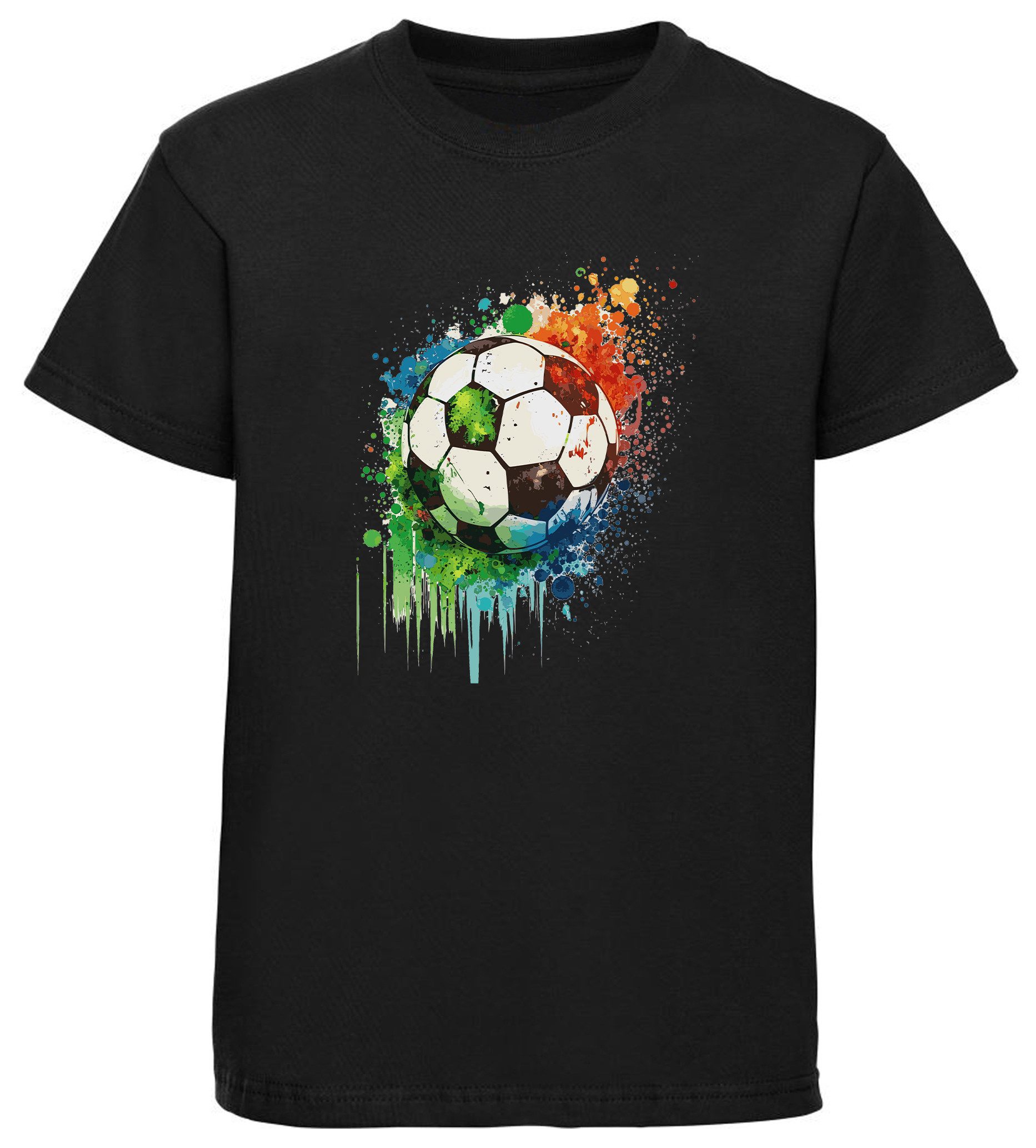 MyDesign24 T-Shirt Kinder Fussball Print Shirt Bedrucktes Fussball T-Shirt i475
