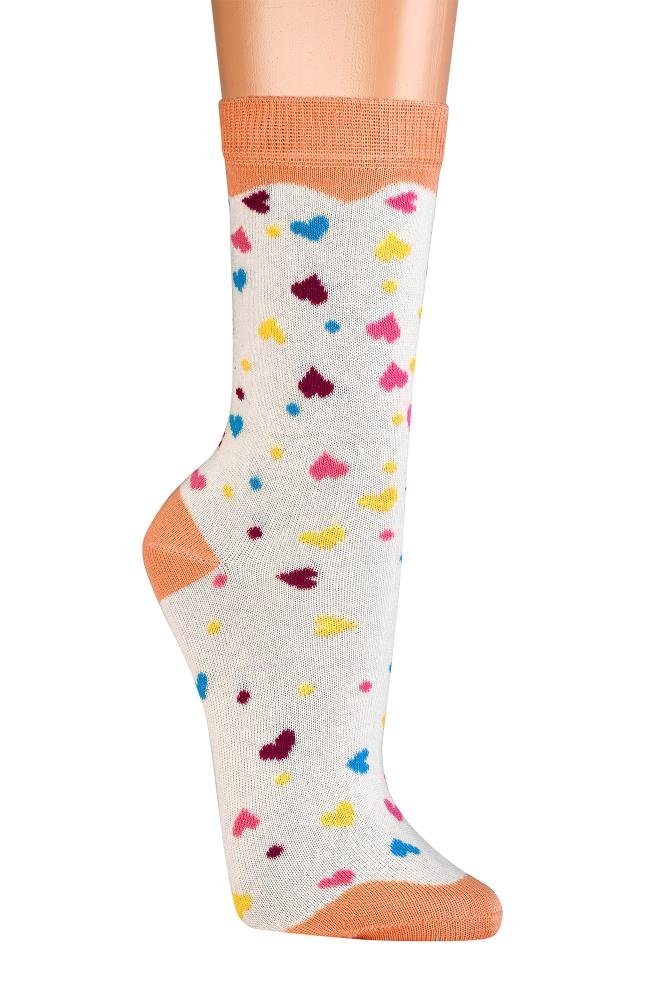 Socks 4 Fun Socken Lustige bunte Happy Donut Socken für Damen und Mädchen Geschenksocken (1 Paar) Donut Form