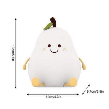 TWSOUL Nachtlicht Siebenfarbiges birnenförmiges Silikon-Nachtlicht aus Silikon, Silikonmaterial, sieben Farben