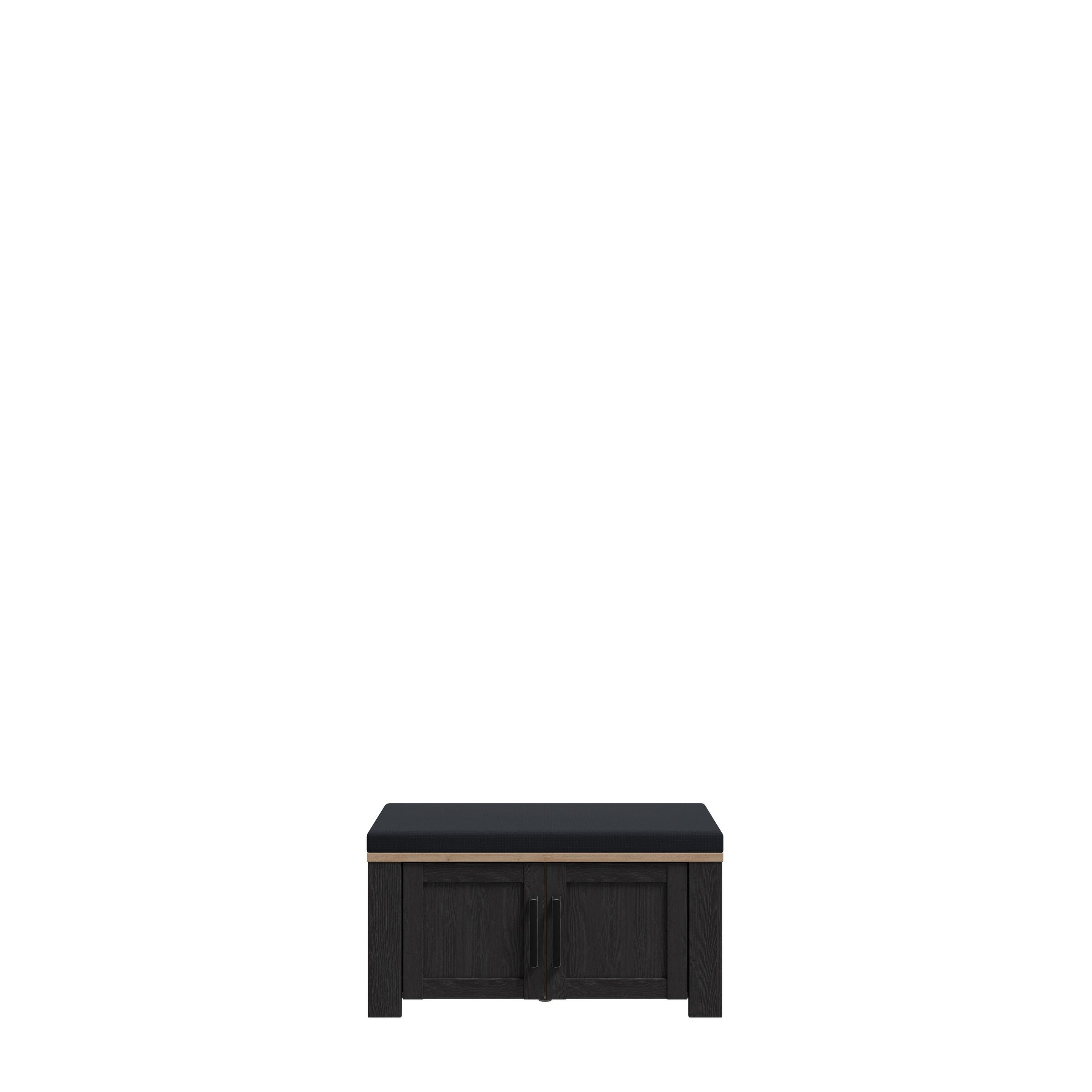 PREISBRECHER Schuhbank BOHOL, in Eiche Dekor / Cabezone - 86,5x45x42cm (BxHxT)