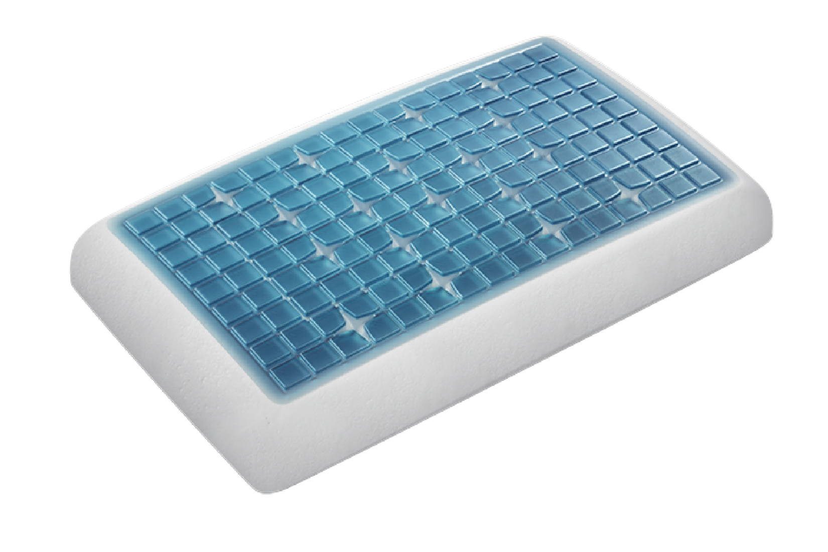 Technogel Nackenstützkissen Original Deluxe, Seitenschläfer, Rückenschläfer, Bauchschläfer, Gelkissen mit Viscoschaum