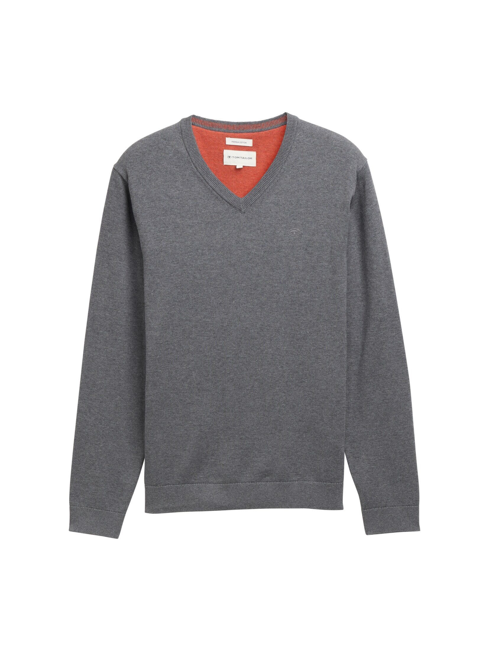 TOM TAILOR Strickpullover Strickpullover mit V-Ausschnitt günstig online kaufen