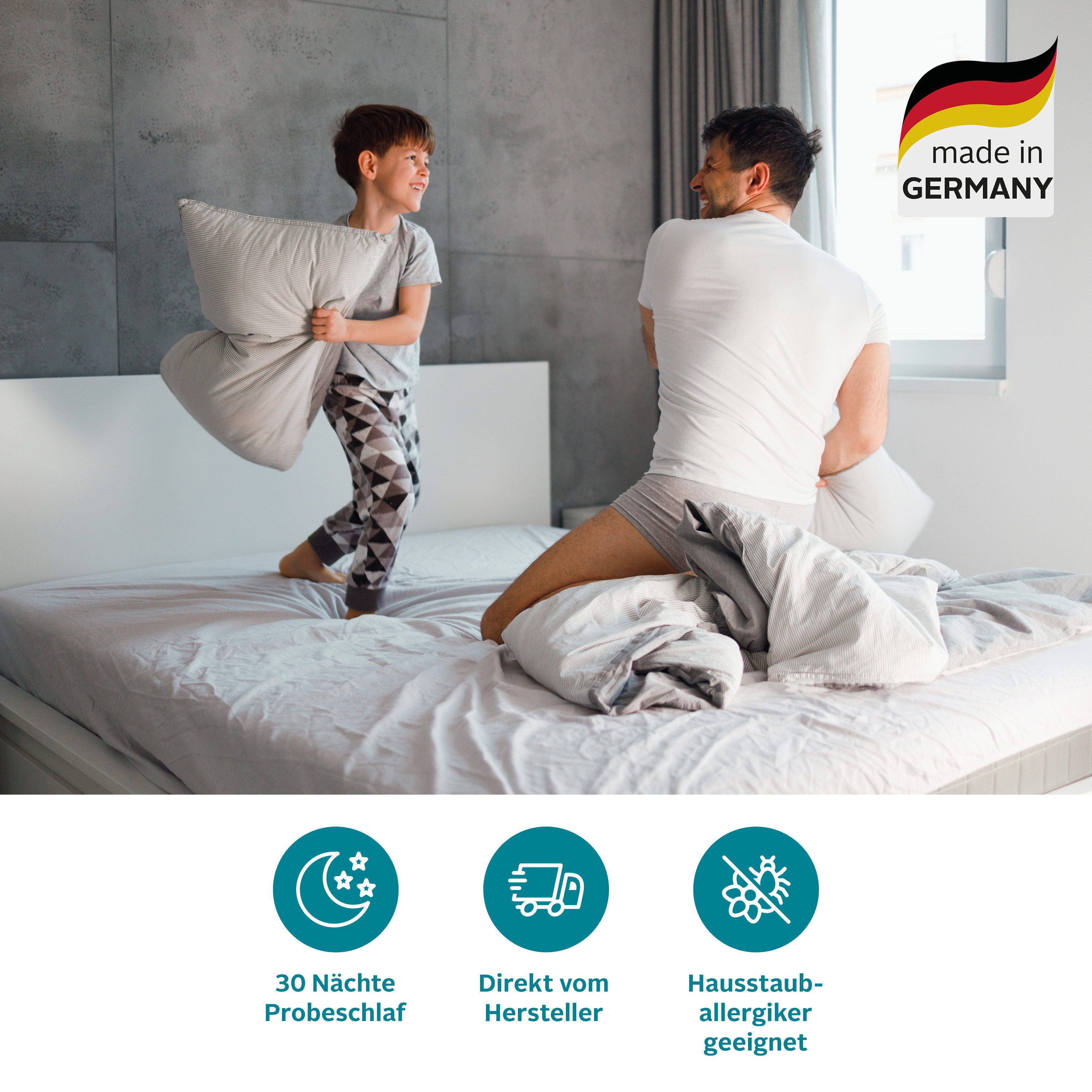 Komfortschaummatratze Luxus 20, 7 Zonen Matratze 90x200 cm, 140x200 cm & weitere Größen, OTTO home, 20 cm hoch, (1-tlg), Wendematratzen H2 / H3 / H4, ergonomisc – Bild 4 von 5
