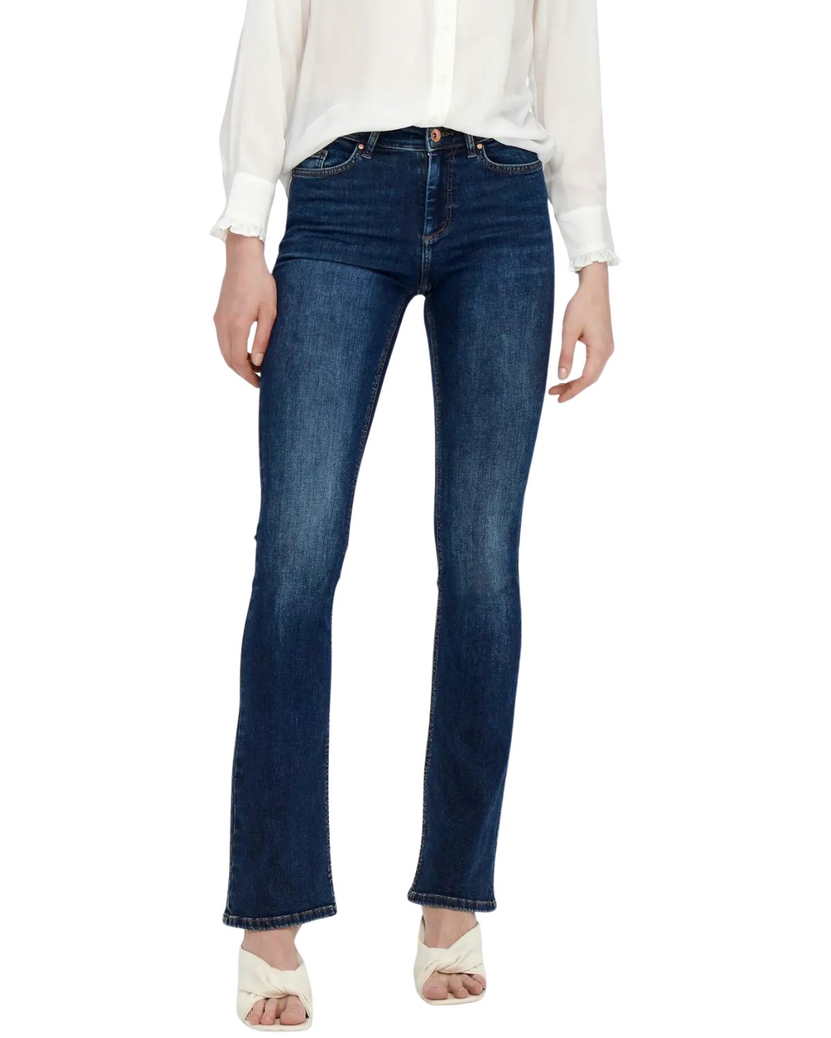 ONLY Schlaghose stylische Mid Waist Flared Jeans