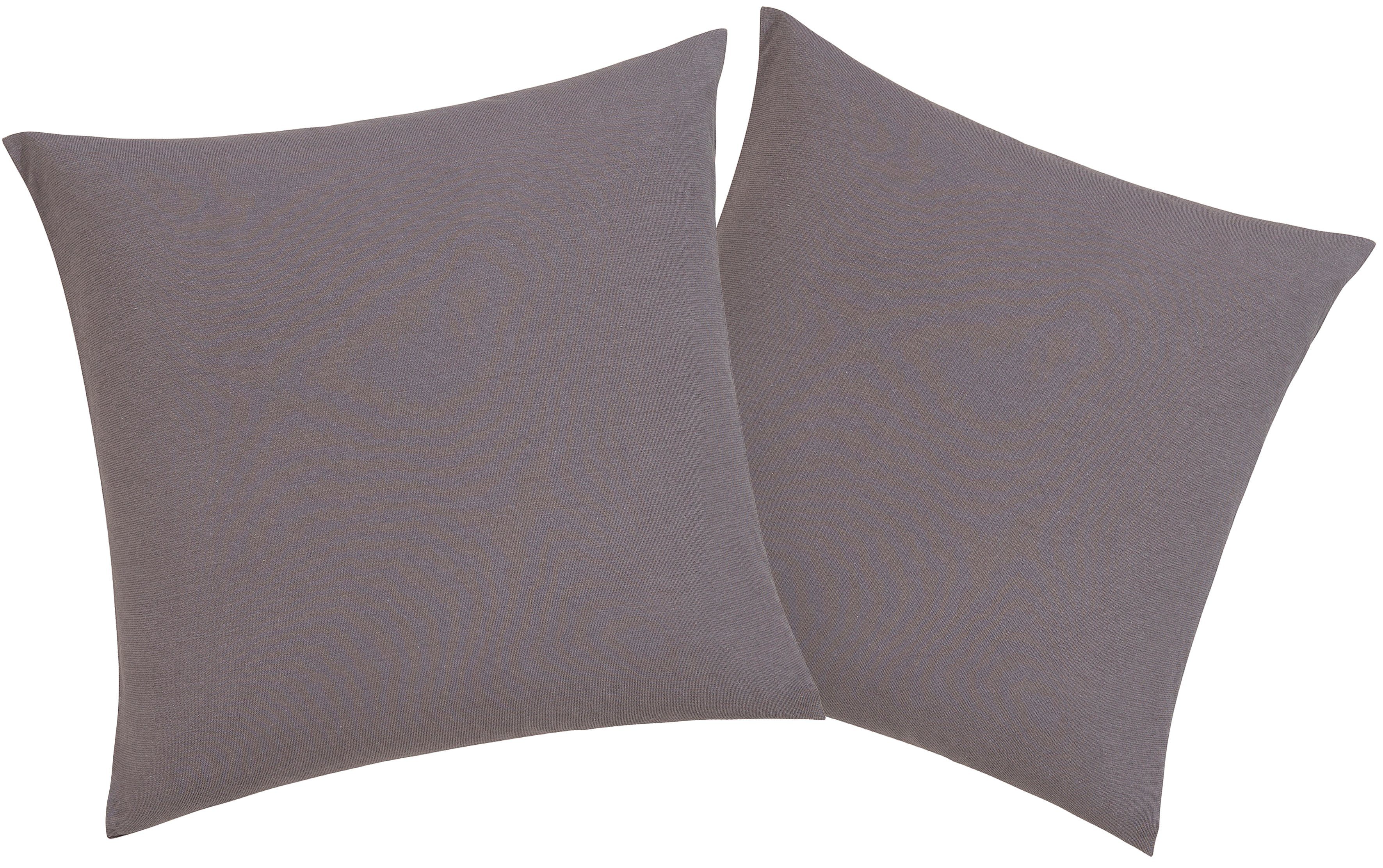 OTTO home Kissenbezüge Cremona2 100% Baumwoll-Jersey mit Reißverschluss, (2 Stück), Kissenhülle in diversen Größen