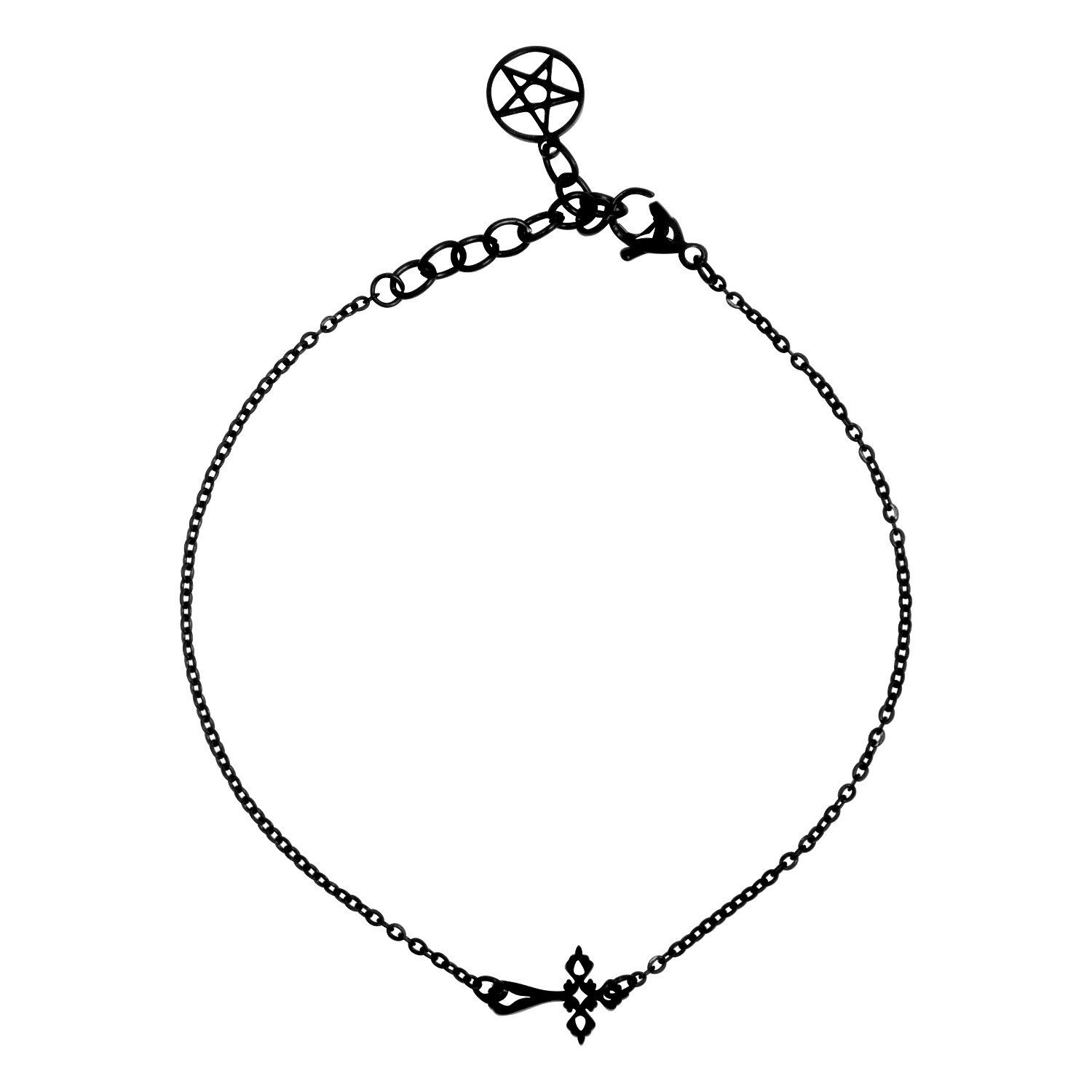 Wildcat Fußkette mit Anhänger Gothic Cross Браслет