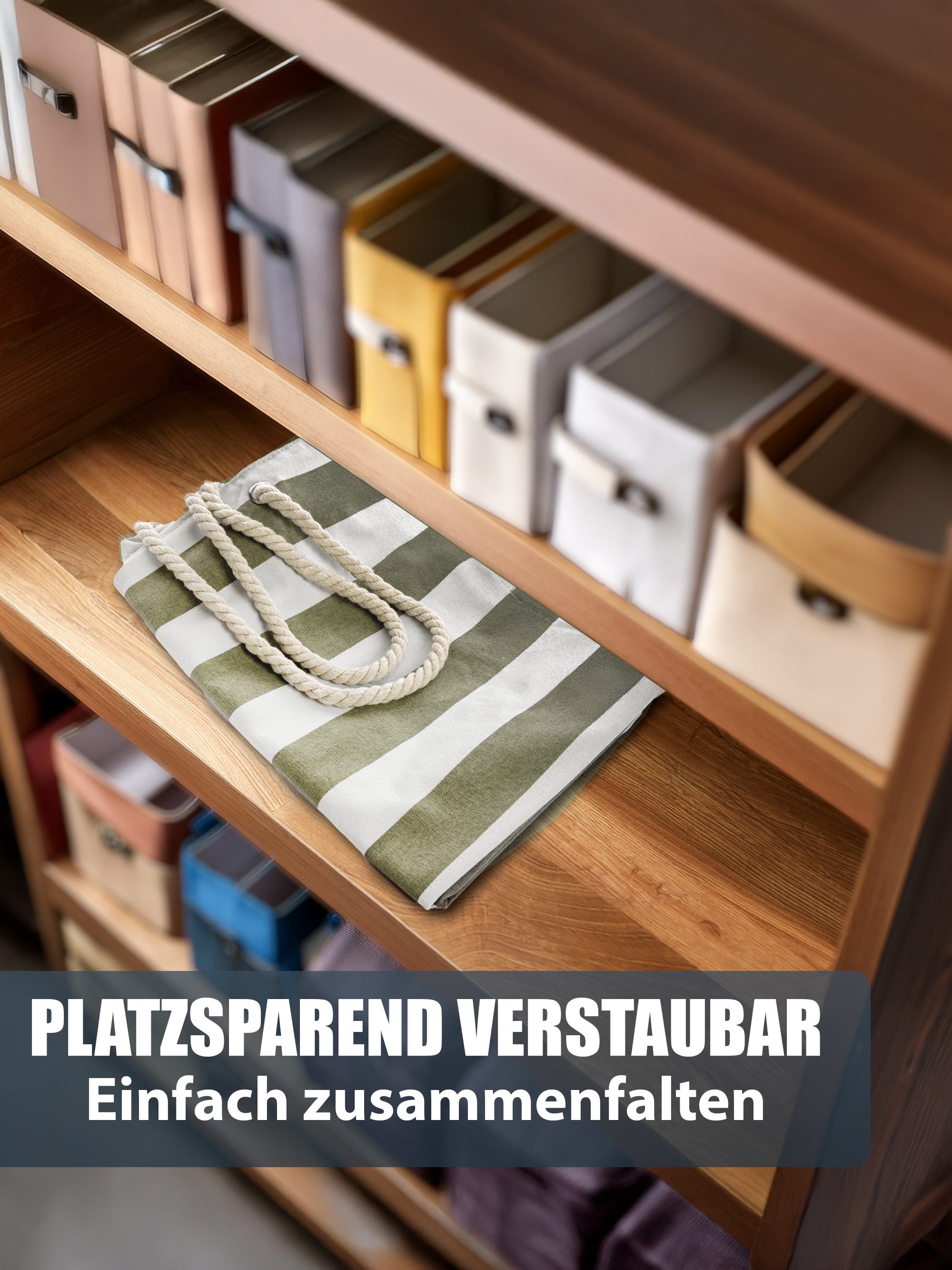 BigDean XL-Strandtasche Badetasche mit Reißverschluss Schwimmbad Tasche Schmutzabweisend (Packung, 1-tlg., 1 stk), Waschbar bei 30°c – Bild 5 von 5