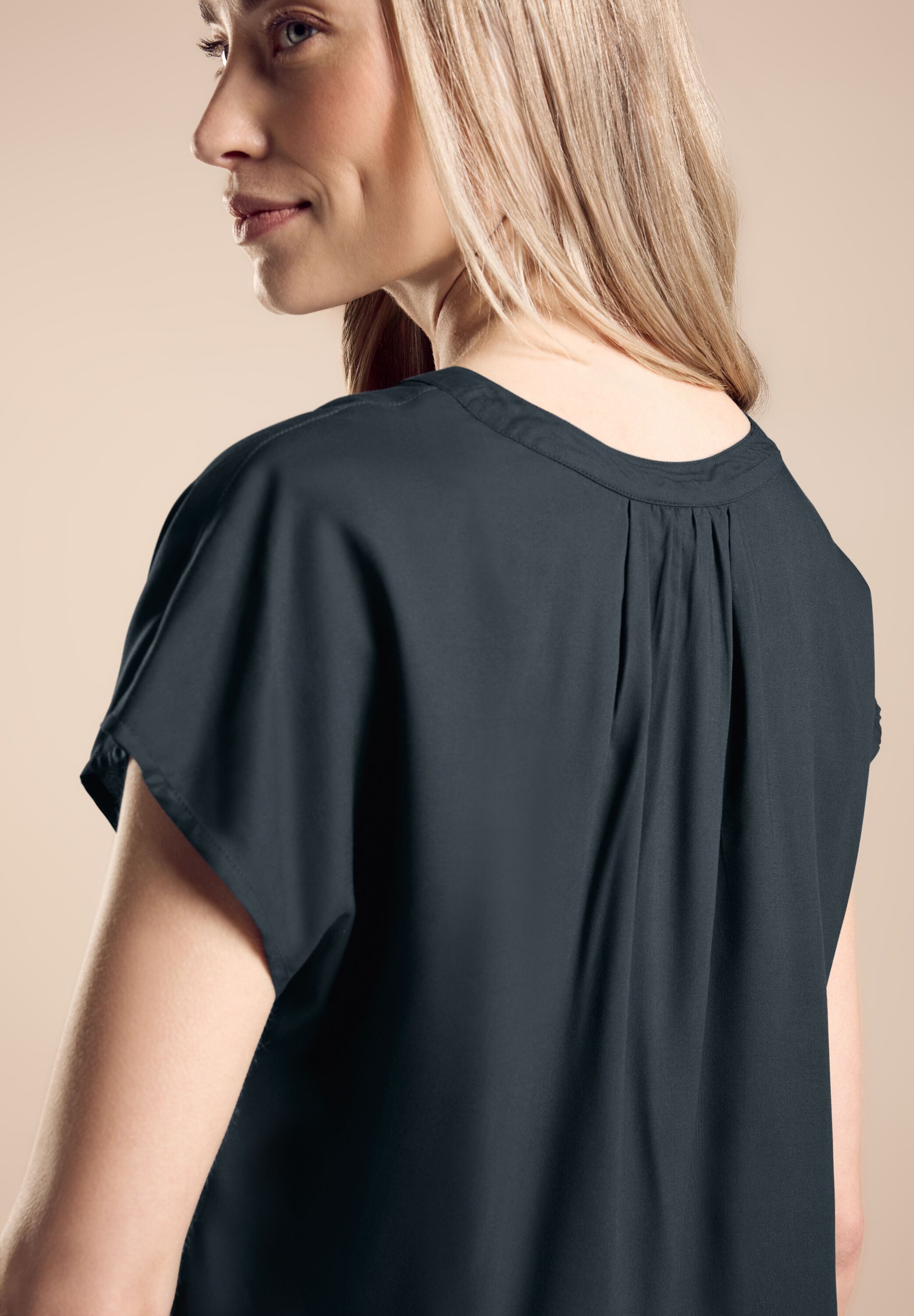 STREET ONE Kurzarmbluse Blusenshirt aus reiner günstig online kaufen
